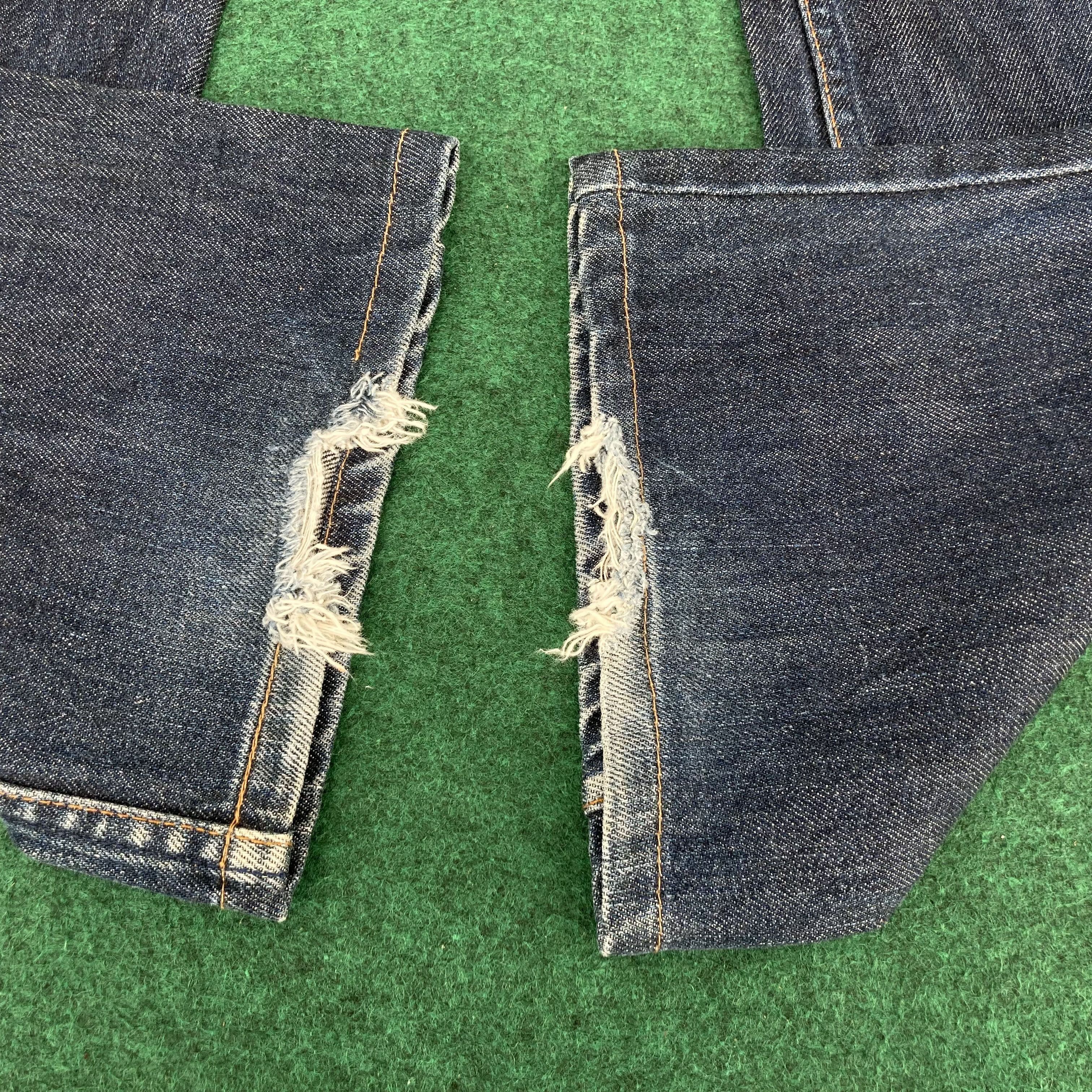Levi's × Vintage Vtg Levis 517 Ripped Distressed Denim Bootcut Jeans Size US 28 / EU 44 - 8 Thumbnail