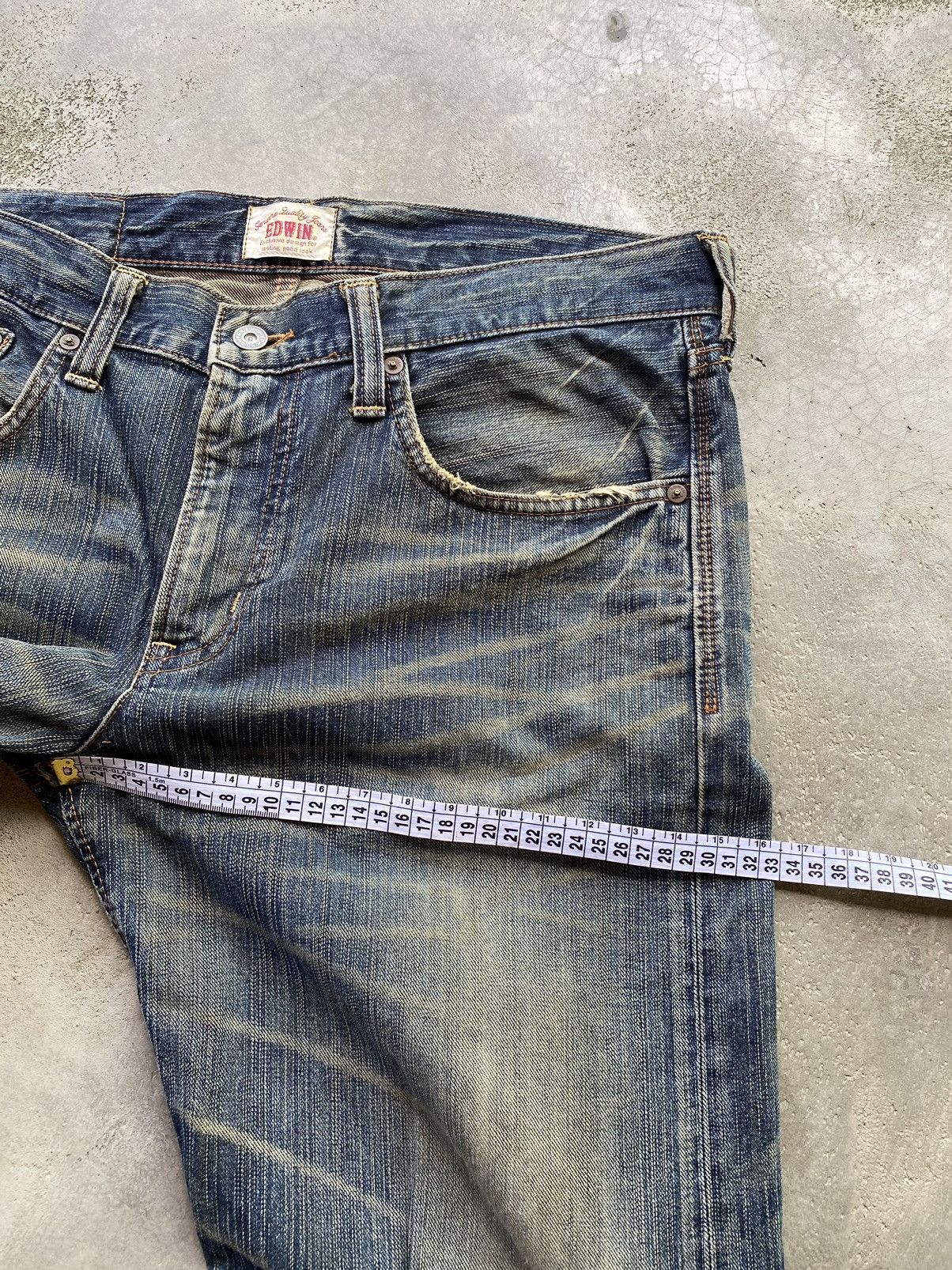 Edwin × If Six Was Nine Vintage Edwin Distressed Jeans Size US 34 / EU 50 - 16 Thumbnail