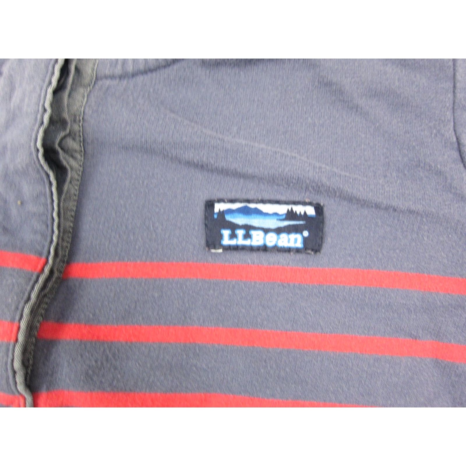 Vintage VINTAGE L.L.Bean Sweater Women's Medium Striped Red Blue Henley Pullover Mock Neck 90s Fashion Womens Pullover Knit Shirt Size M / US 6-8 / IT 42-44 - 6 Thumbnail