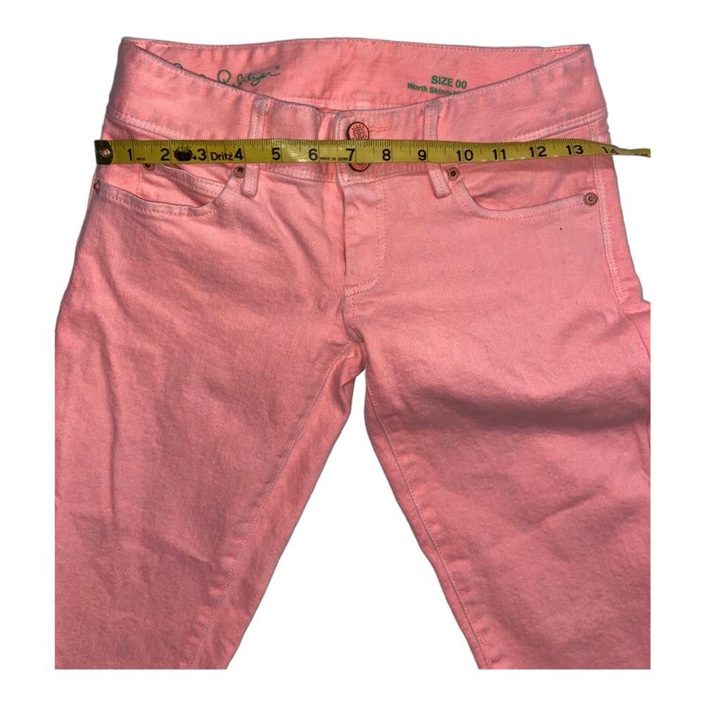 Designer Lilly Pulitzer l Worth Skinny Mini Zip Jeans Size 00 Size 24" / US 00 / IT 34 - 8 Thumbnail