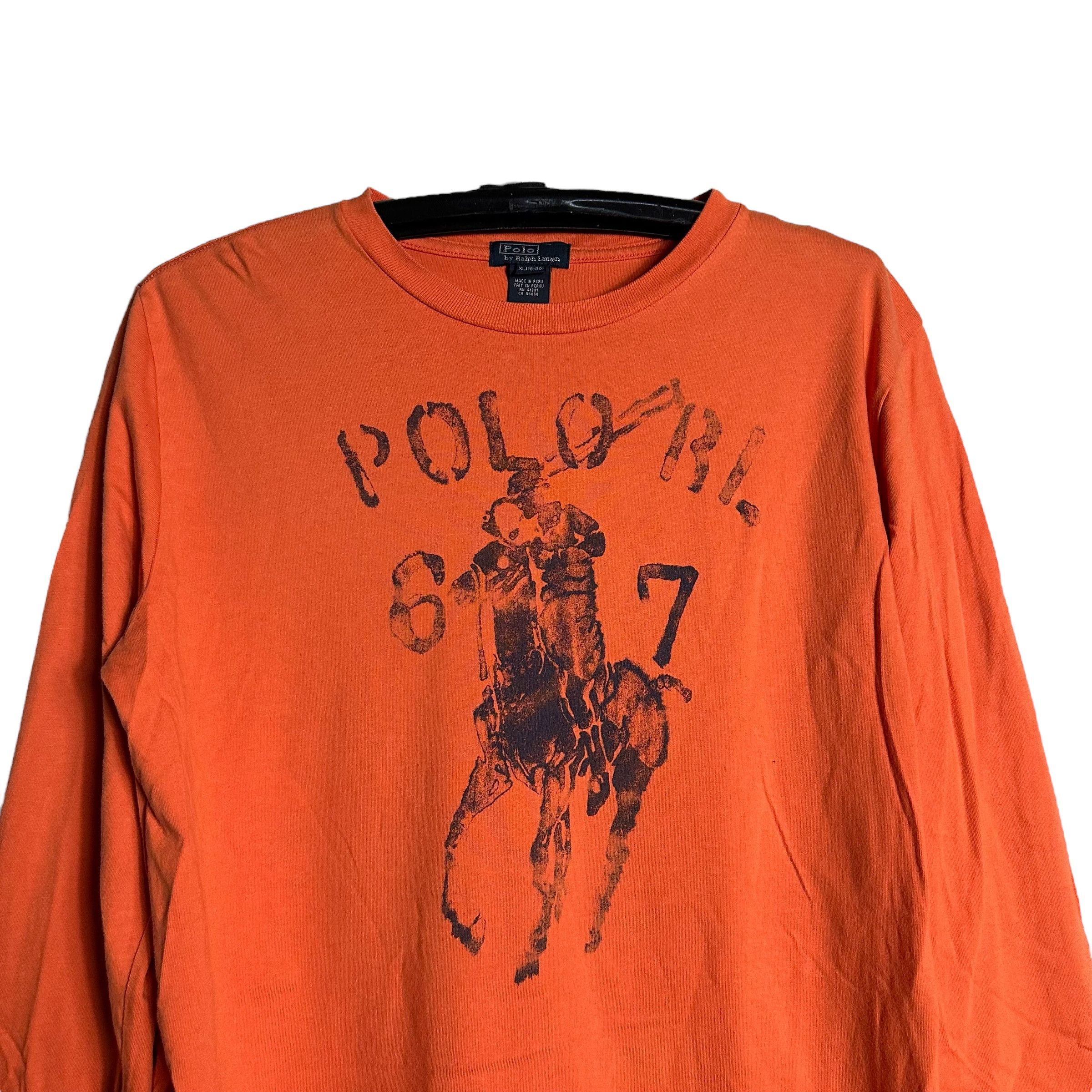 Polo Ralph Lauren 🔥RARE🔥Vintage Polo Ralph Lauren Big Print L/Sleeve T-shirt Size US XL / EU 56 / 4 - 2 Thumbnail