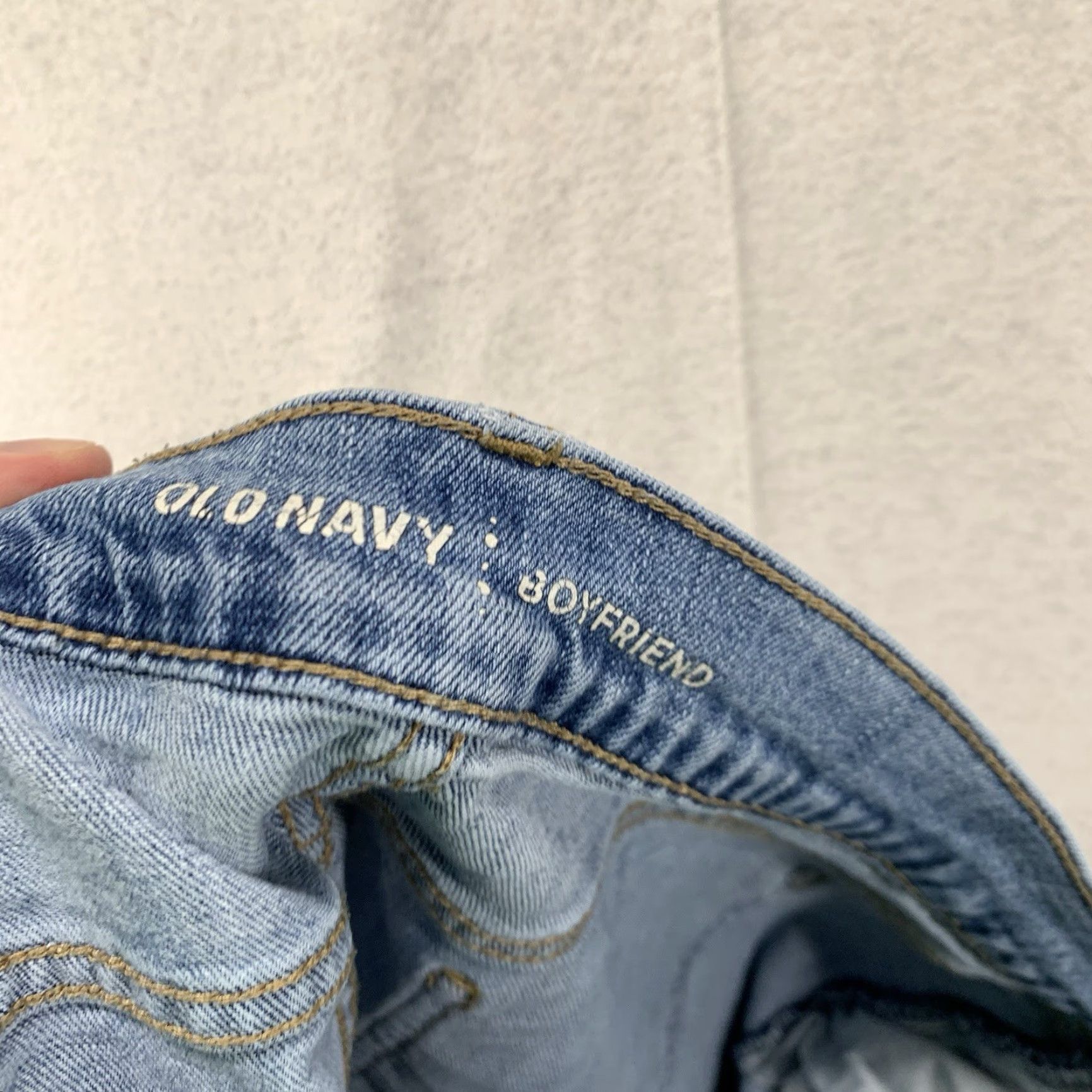 Old Navy VINTAGE Old Navy Women's Jeans Boyfriend Fit High Rise Cuffed 16 Denim Blue Casual Summer Size 38" / US 16 / IT 52 - 3 Thumbnail