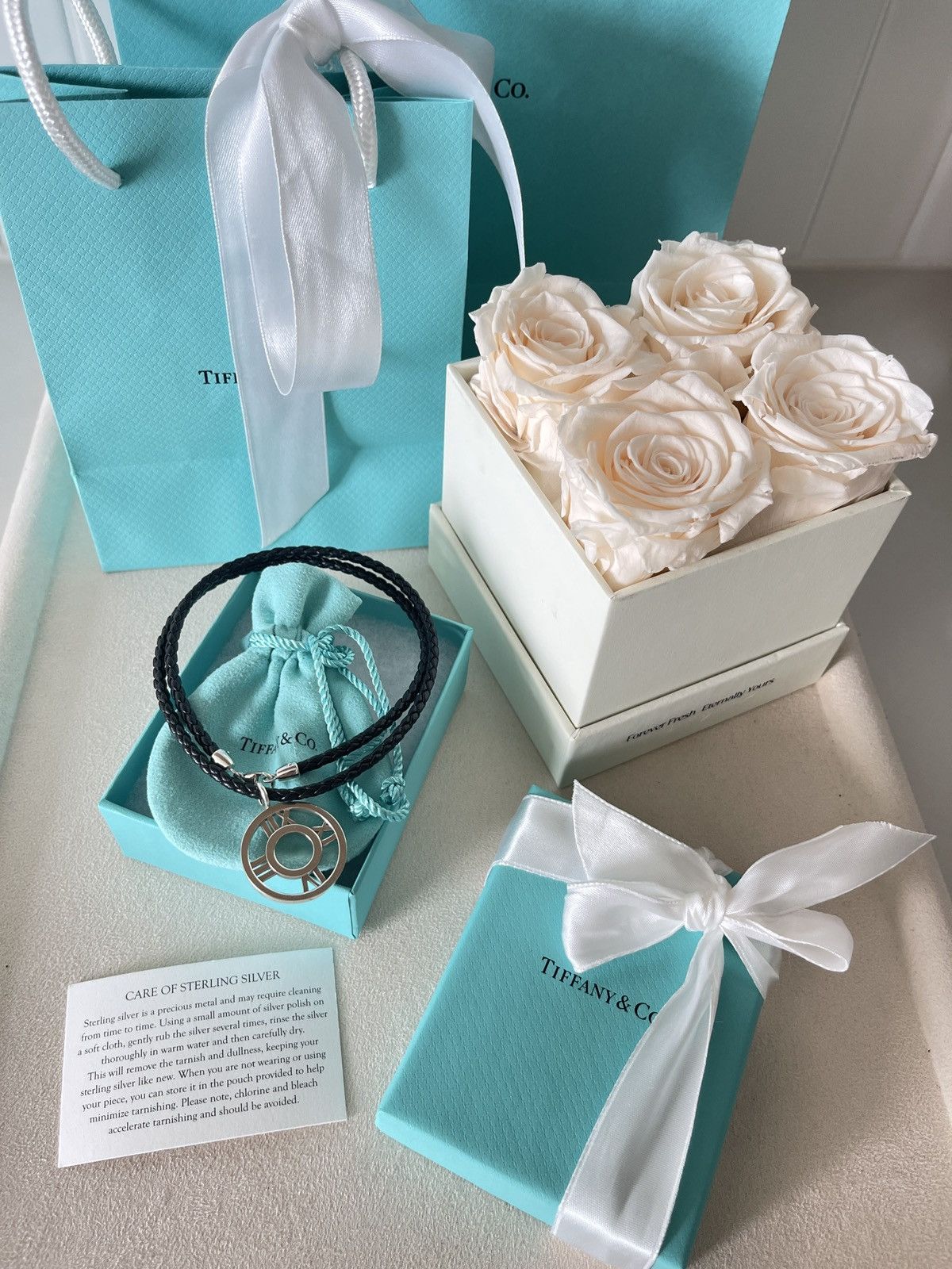 Tiffany & Co. Tiffany & Co. Atlas Circle Leather Necklace Unisex 19.5” Size ONE SIZE - 1 Thumbnail