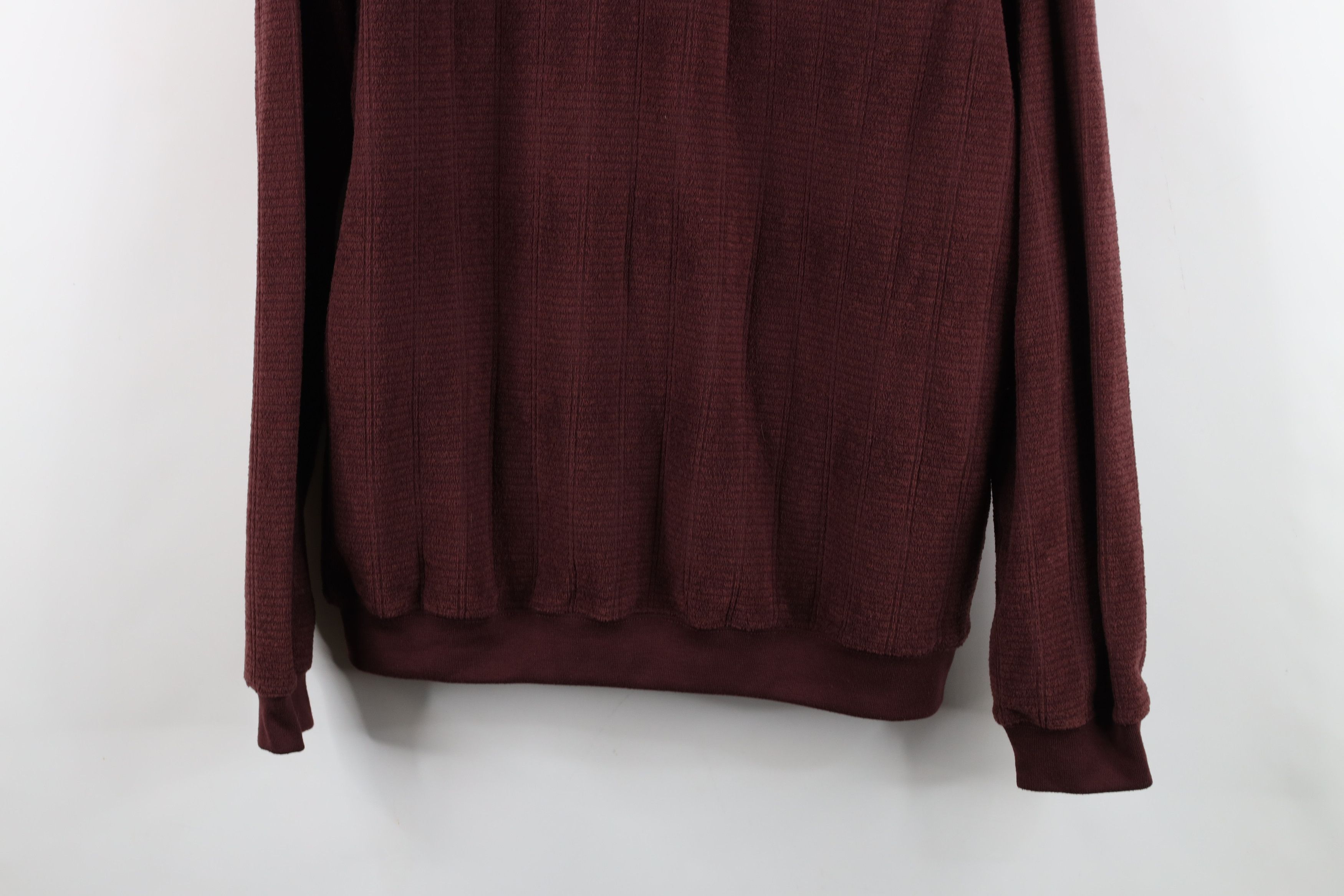 Vintage Vintage 90s Y2K Streetwear Ribbed Fleece Collared Sweatshirt Size US L / EU 52-54 / 3 - 3 Thumbnail
