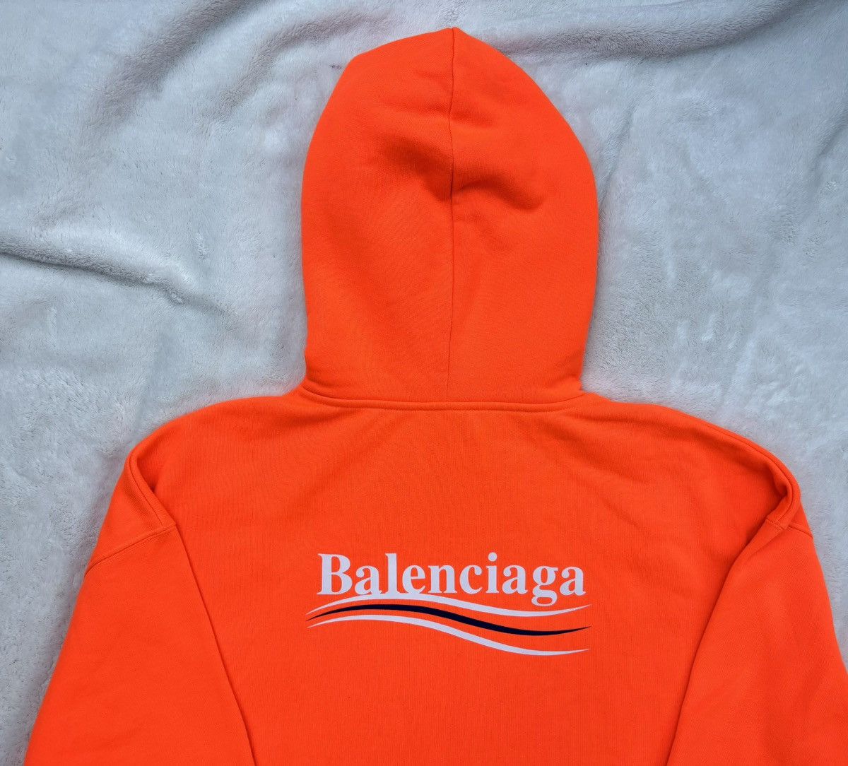 Balenciaga Orange Campaign Logo Hoodie