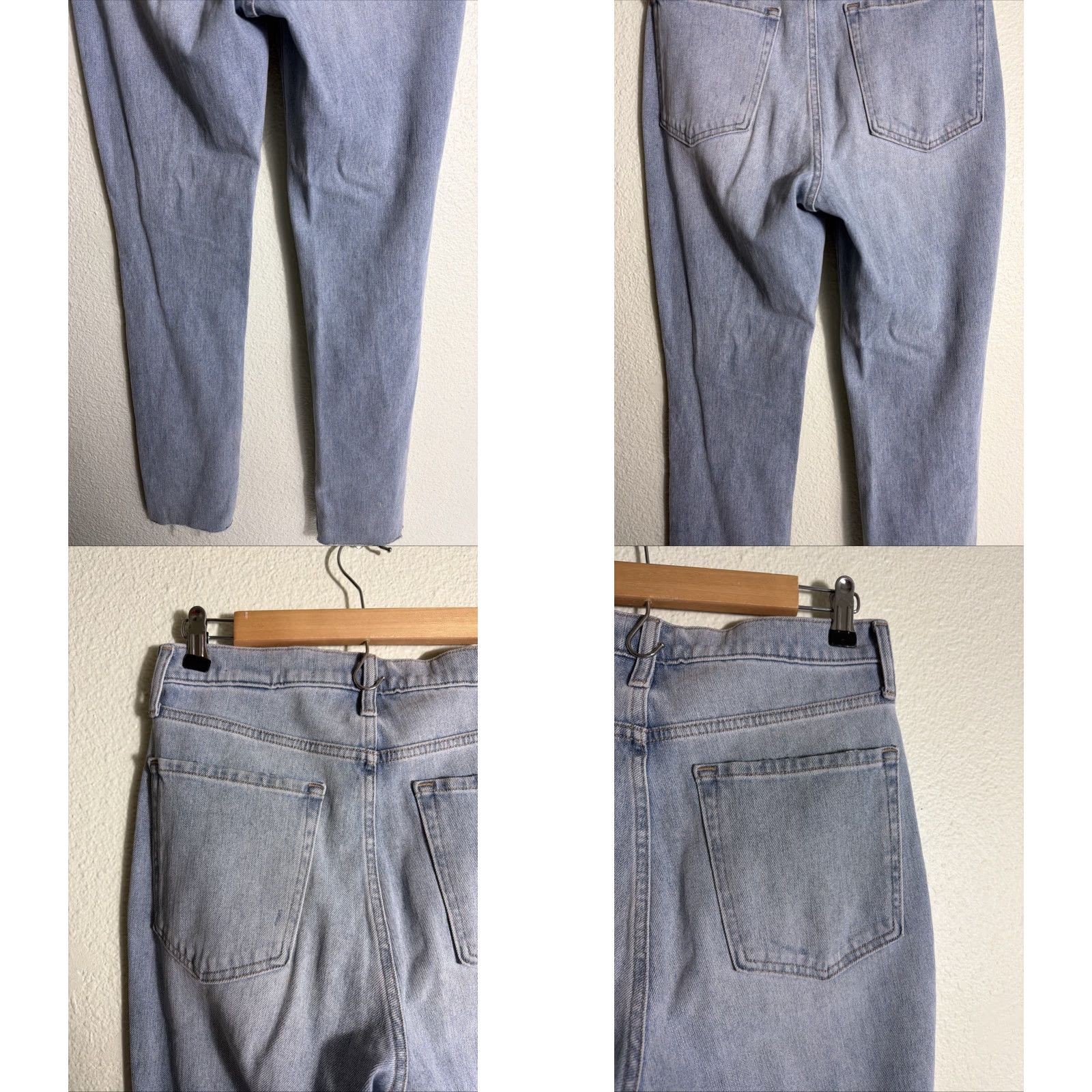 Banana Republic VINTAGE Banana Republic Premium Denim Ultra High Rise Slim For 29L Light Wash Distressed Size ONE SIZE - 8 Thumbnail