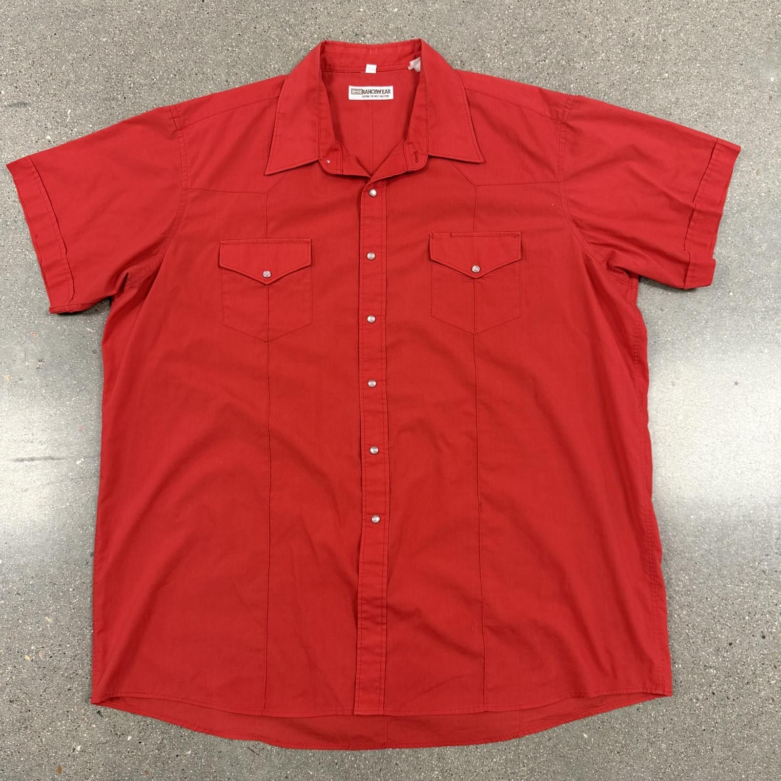 Designer Corral West Ranchwear Red Short-Sleeve Shirt XXL 2XL Size US XXL / EU 58 / 5 - 1 Thumbnail