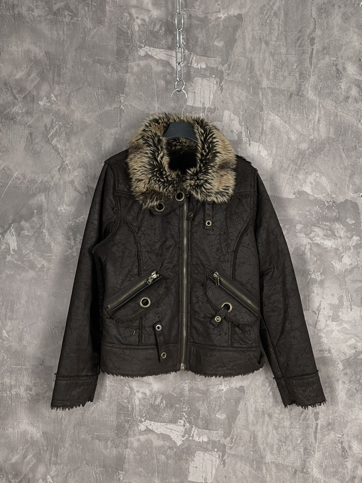 Beauty Beast × If Six Was Nine × Vintage VINTAGE BOMBER JACKET MIL TEC STYLE FAUX FUR Size M / US 6-8 / IT 42-44 - 1 Thumbnail