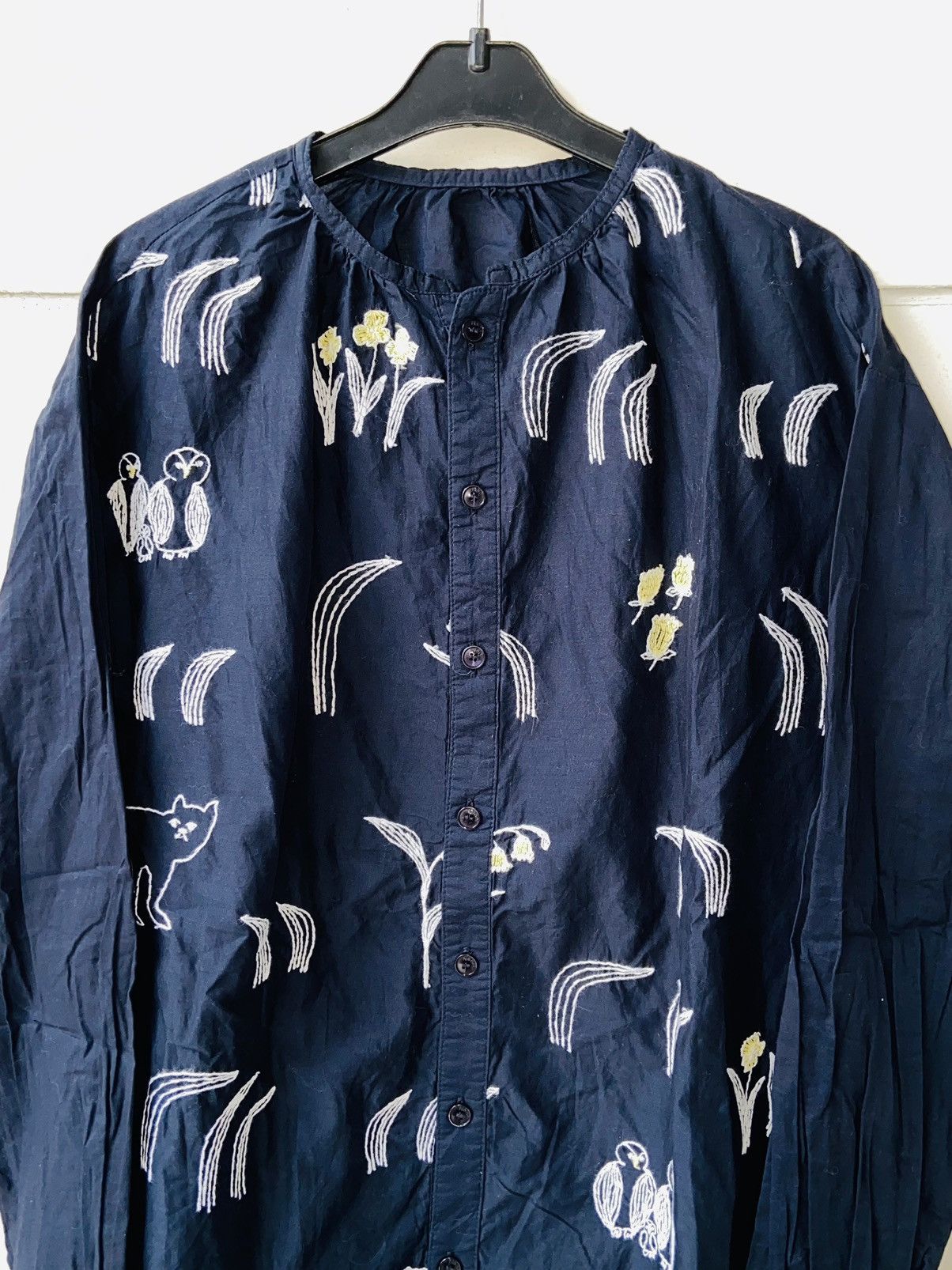 Issey Miyake × Ne-Net Ne-Net Navy Shirt Animal and Flower motif Size US L / EU 52-54 / 3 - 12 Thumbnail