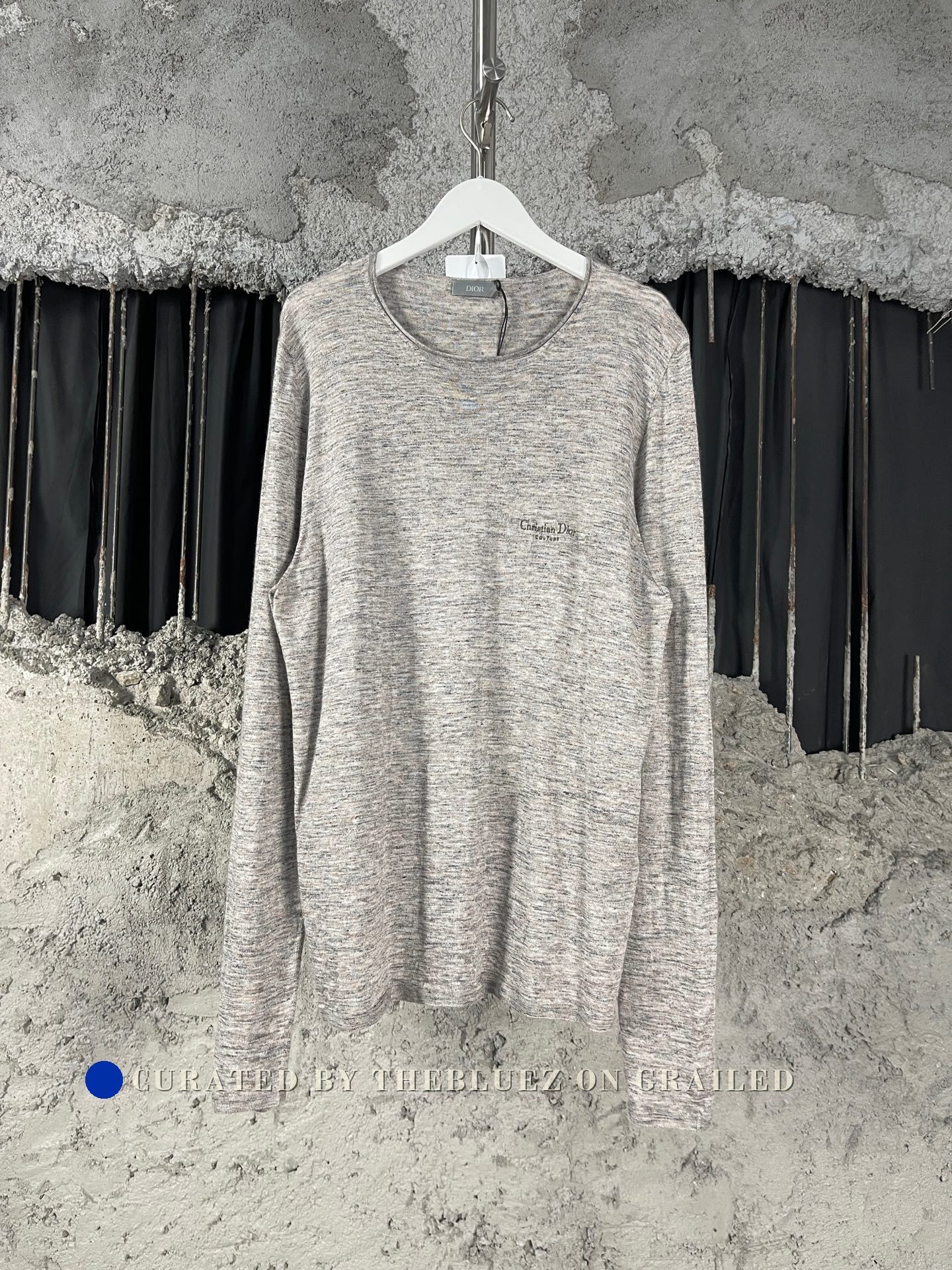 Dior Dior SS25 Plain Knit Embroidered Logo Longsleeve Size US L / EU 52-54 / 3 - 1 Thumbnail