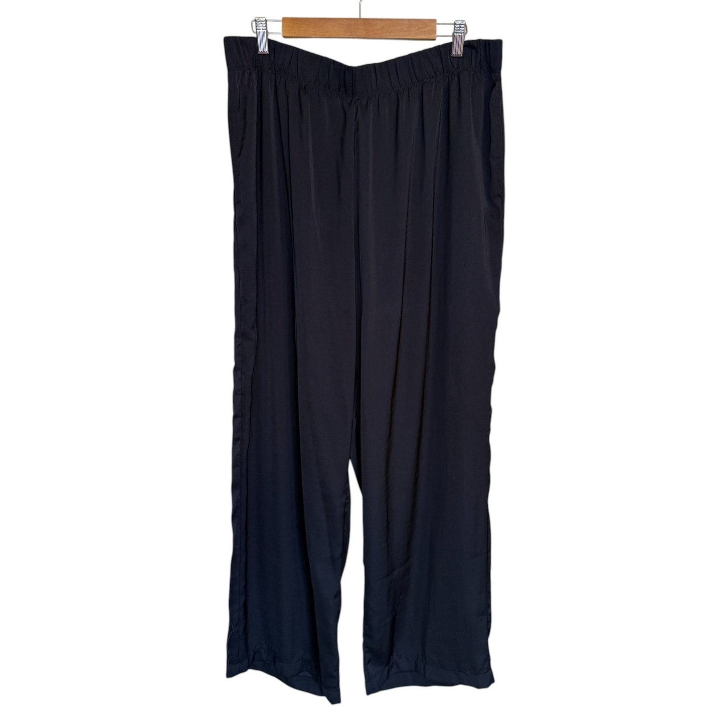 Banana Republic Banana Republic Pants Women X Large Black Wide Leg Pockets Size 37" - 1 Thumbnail