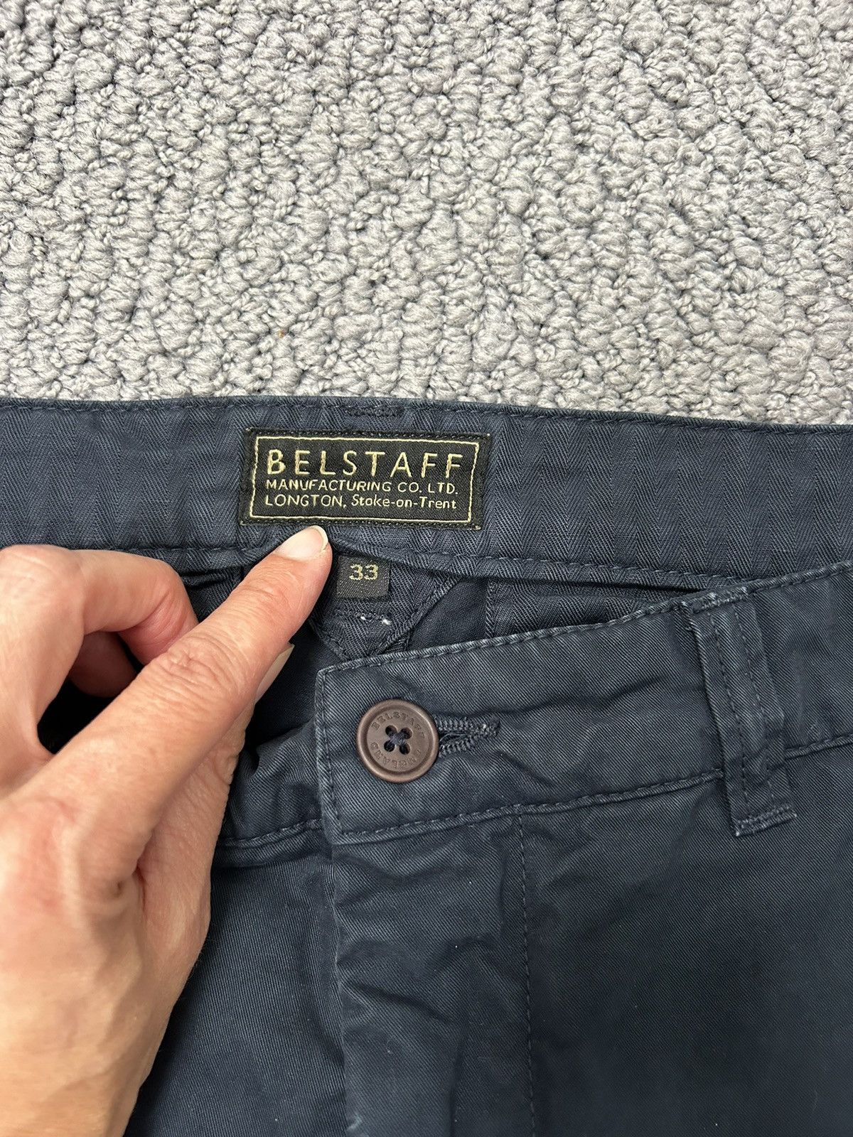 Belstaff Navy Belstaff Chinos Size 33 Size US 33 - 3 Thumbnail