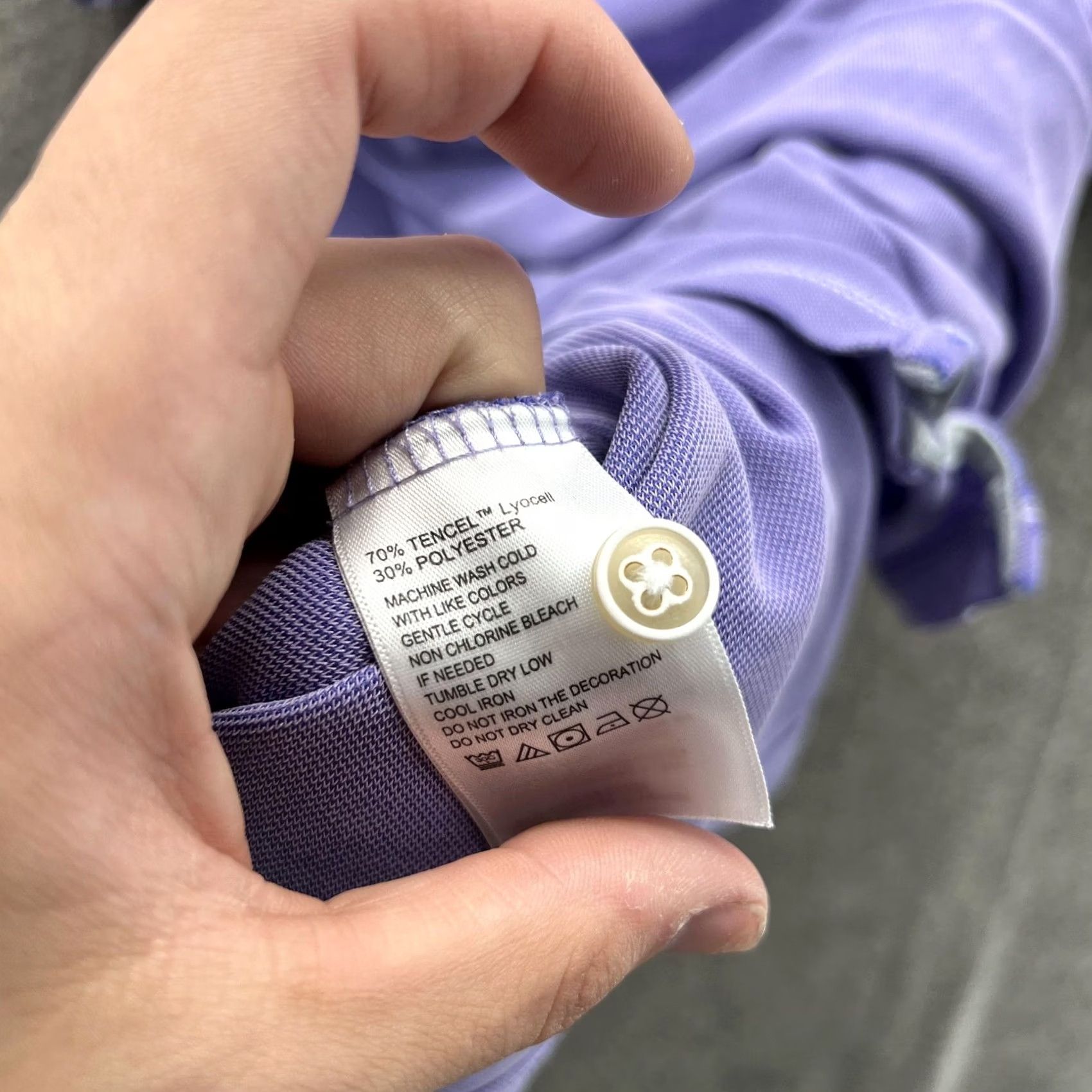 Tommy Bahama Tommy Bahama Polo Shirt Mens Large Purple Solid Tencel Blend Tagless Casual Shirt Size US L / EU 52-54 / 3 - 5 Thumbnail