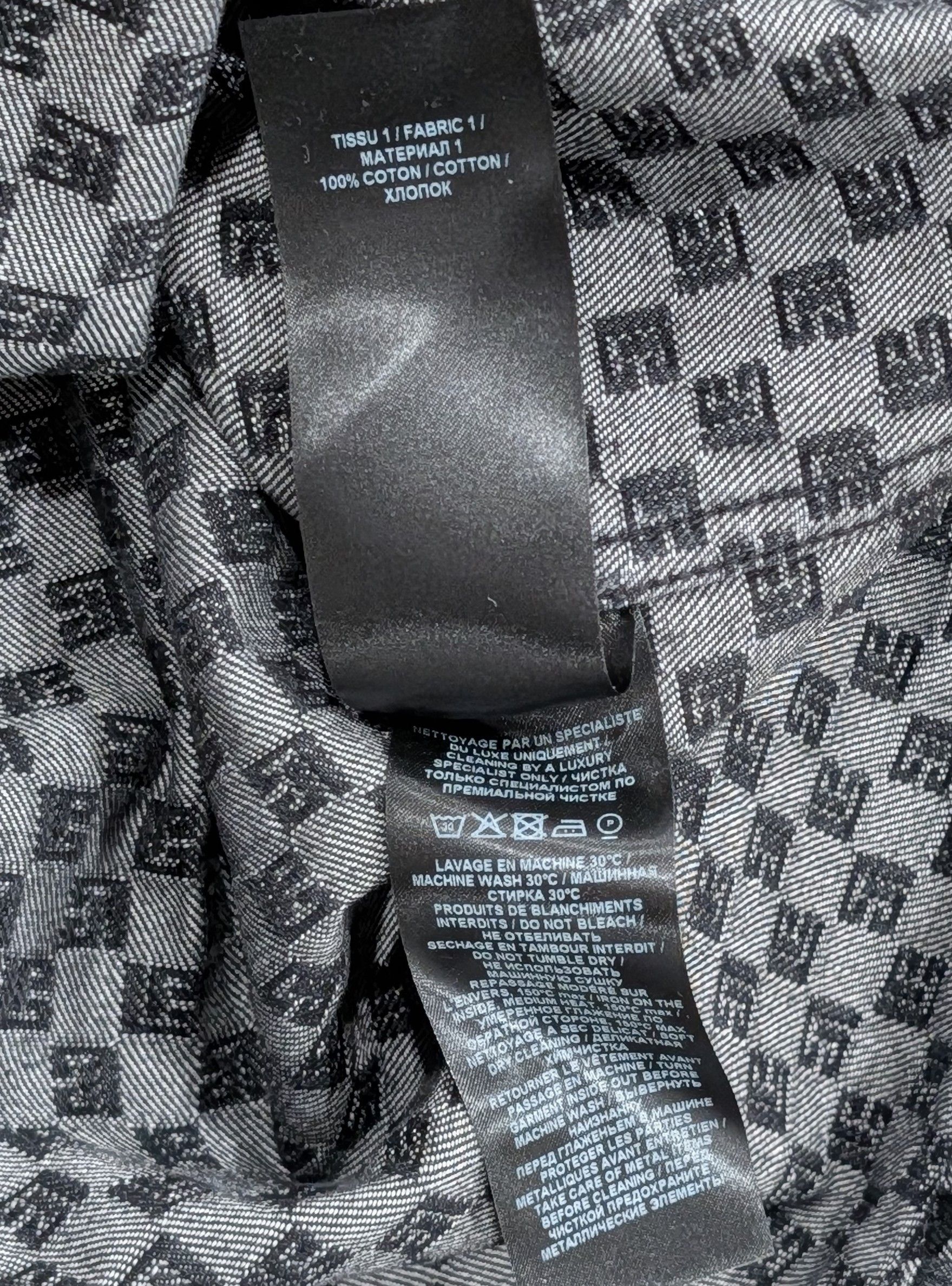 Balmain BALMAIN Monogram Denim SS Button Up Shirt Black/White 50 Size US M / EU 48-50 / 2 - 5 Thumbnail