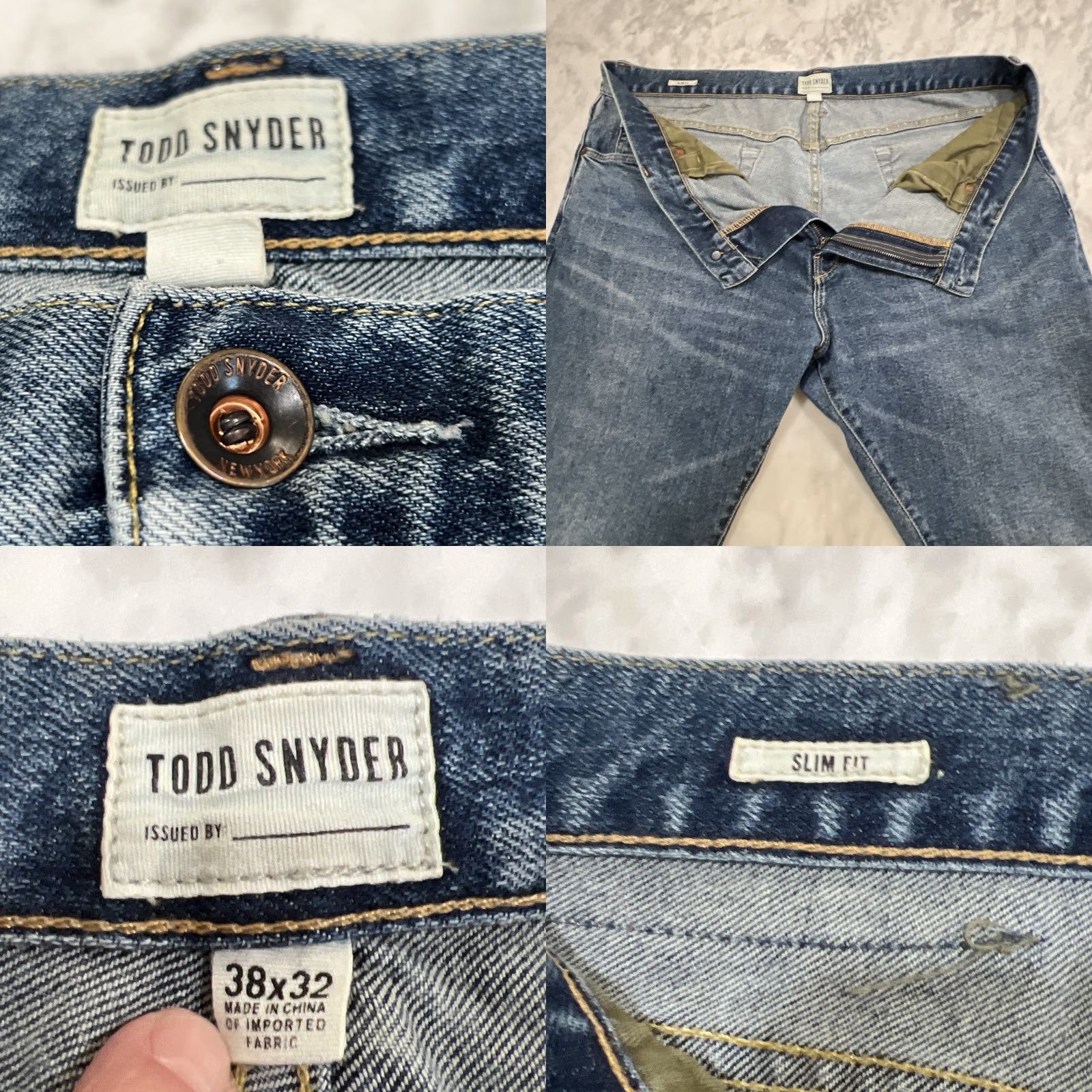 Todd Snyder Todd Snyder Jeans Men’s 38x32 Slim Fit Stretch 5 Pocket Blue Denim Size US 38 / EU 54 - 8 Thumbnail