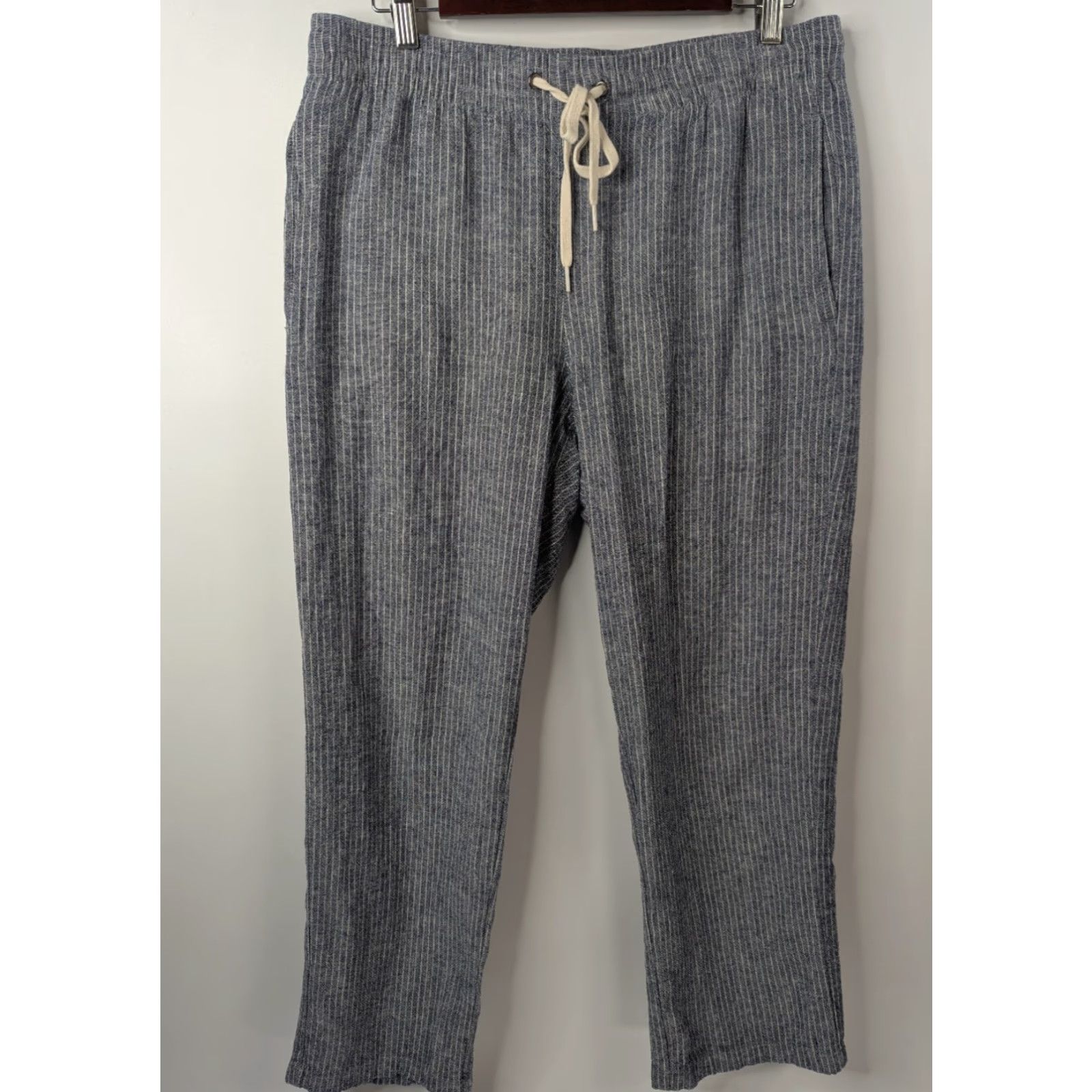 Pacsun Pacsun PinStriped Linen Blend Pants Chambrey Like Drawstring Casual Size Medium Size 32" / US 10 / IT 46 - 2 Thumbnail