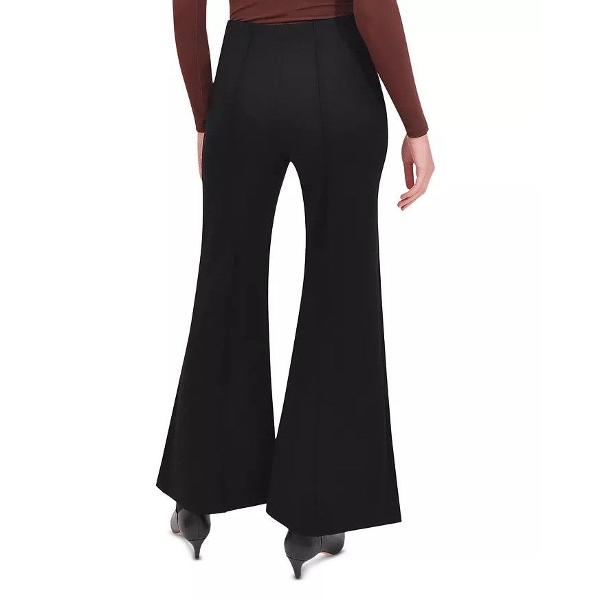 The Unbranded Brand Bagatelle Women Black Rayon Ponte Wide Leg Pants Size S Size 28" / US 6 / IT 42 - 2 Thumbnail