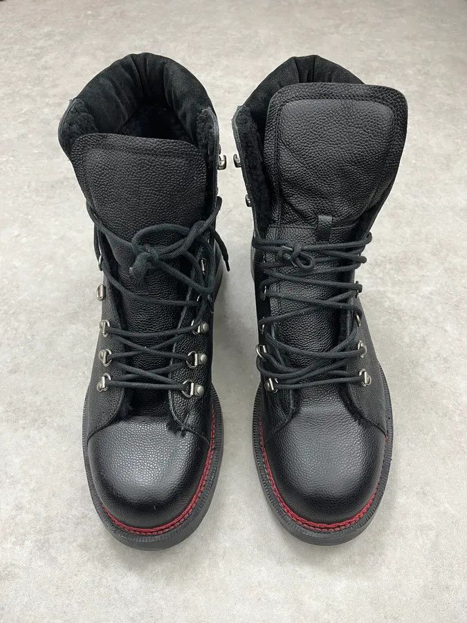 Gucci Gucci Black Premium Leather Ranger Boots Size US 14 / EU 47 - 3 Thumbnail