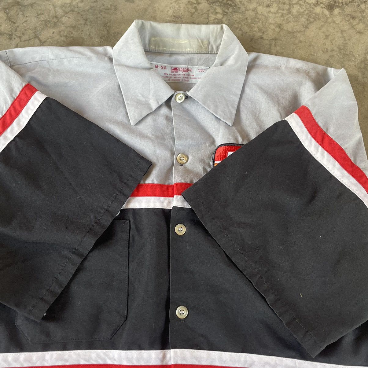 Japanese Brand × Vintage 🔥🔥🇺🇸Red Kap Stripes Pocket Patchworks Workers Buttons Shirts Size US L / EU 52-54 / 3 - 5 Thumbnail