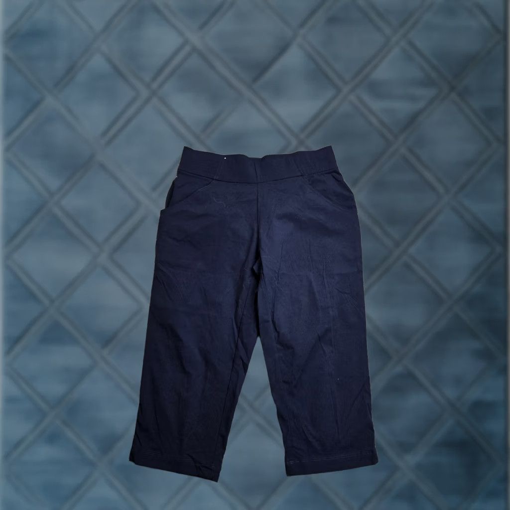 Vintage Columbia Anytime Capris Pants Womens Small Blue Pull On Stretch 17" Inseam NWOT Size 28" / US 6 / IT 42 - 1 Thumbnail