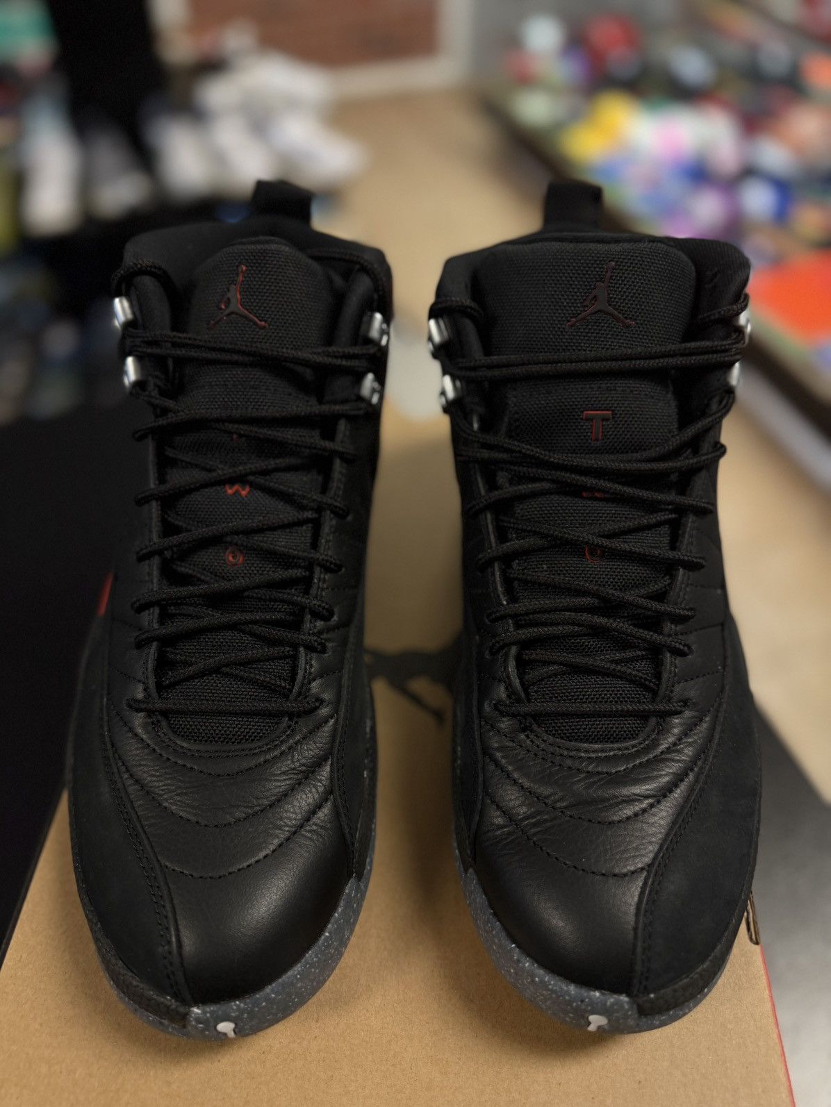 Jordan Brand × Nike Jordan 12 Utility Black Gray Size 10 Pre Owned 🧼 Size US 10 / EU 43 - 7 Thumbnail
