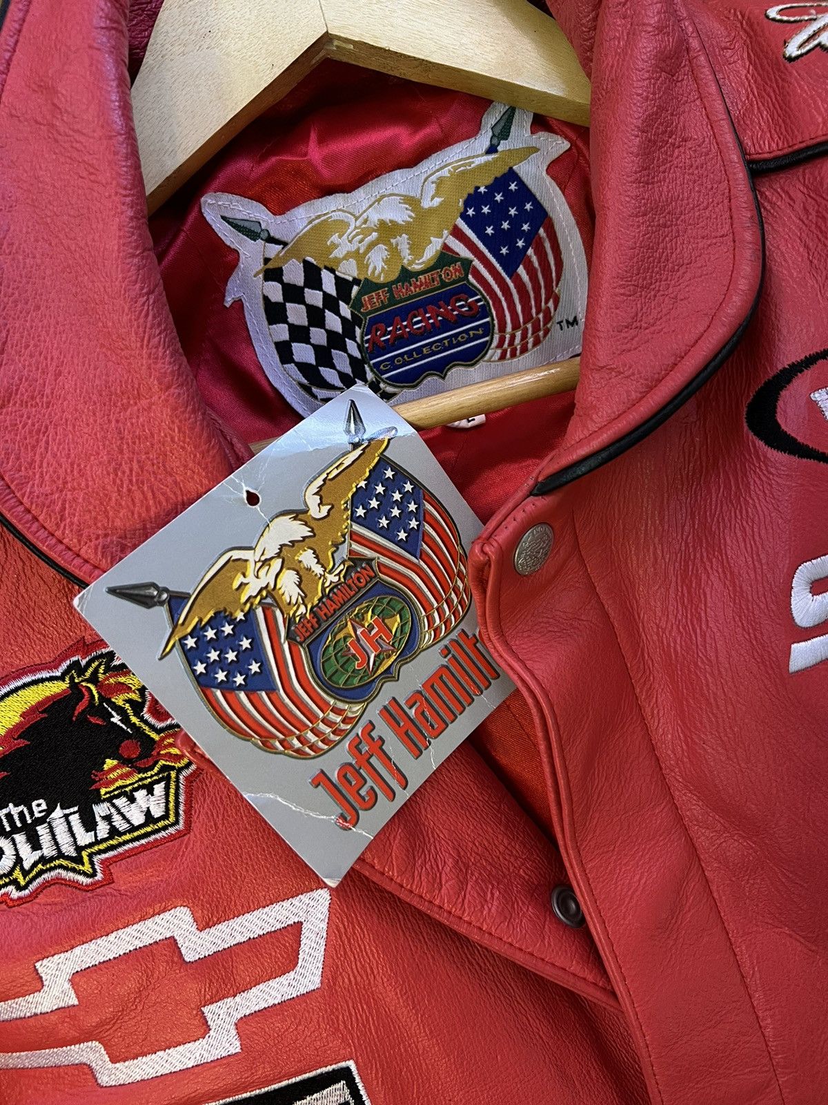 NASCAR × Vintage 1999 Jeff Hamilton Dale Earnhardt JR Leather Jacket Size US XL / EU 56 / 4 - 15 Thumbnail