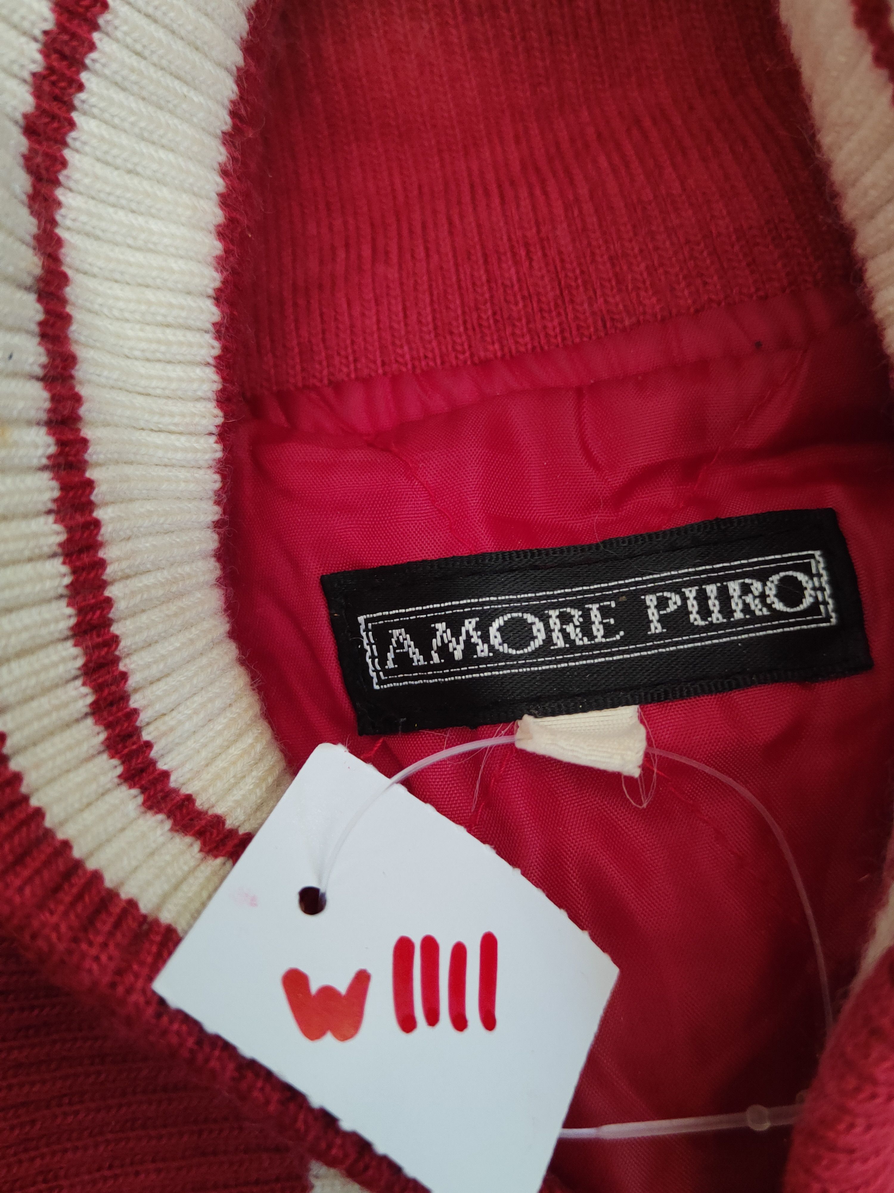 Japanese Brand DL Amore Puro Red Cream Varsity Jackets #W1111 Size US L / EU 52-54 / 3 - 6 Thumbnail