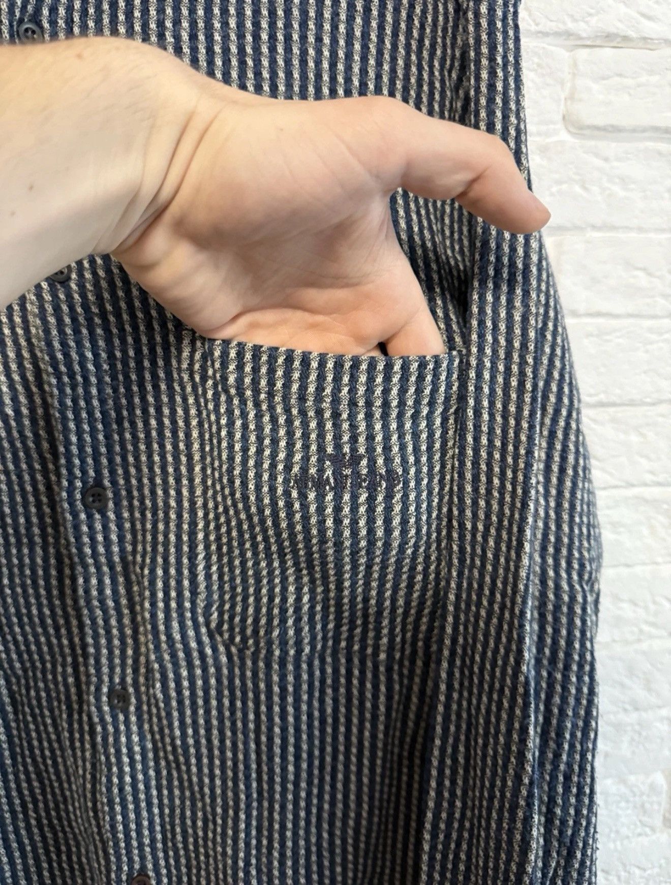 Armani Vintage Rare Giorgio Armani Jeans Shirt Italy Made Sz XL Size US XL / EU 56 / 4 - 3 Thumbnail