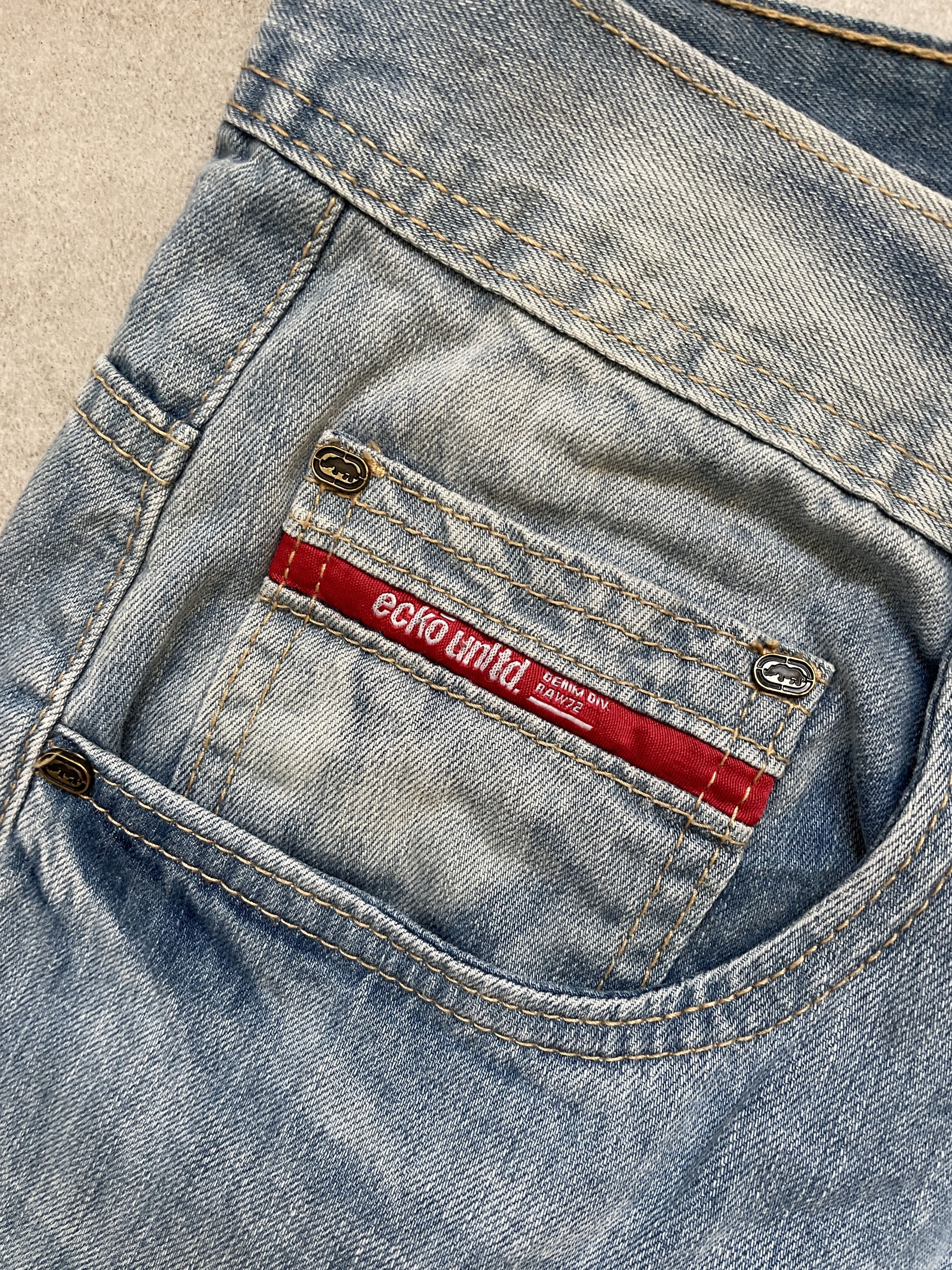 Ecko Unltd. Y2K LIGHT BLUE ECKO UNLTD UNLIMITED BAGGY STRAIGHT JEANS Size US 36 / EU 52 - 5 Thumbnail