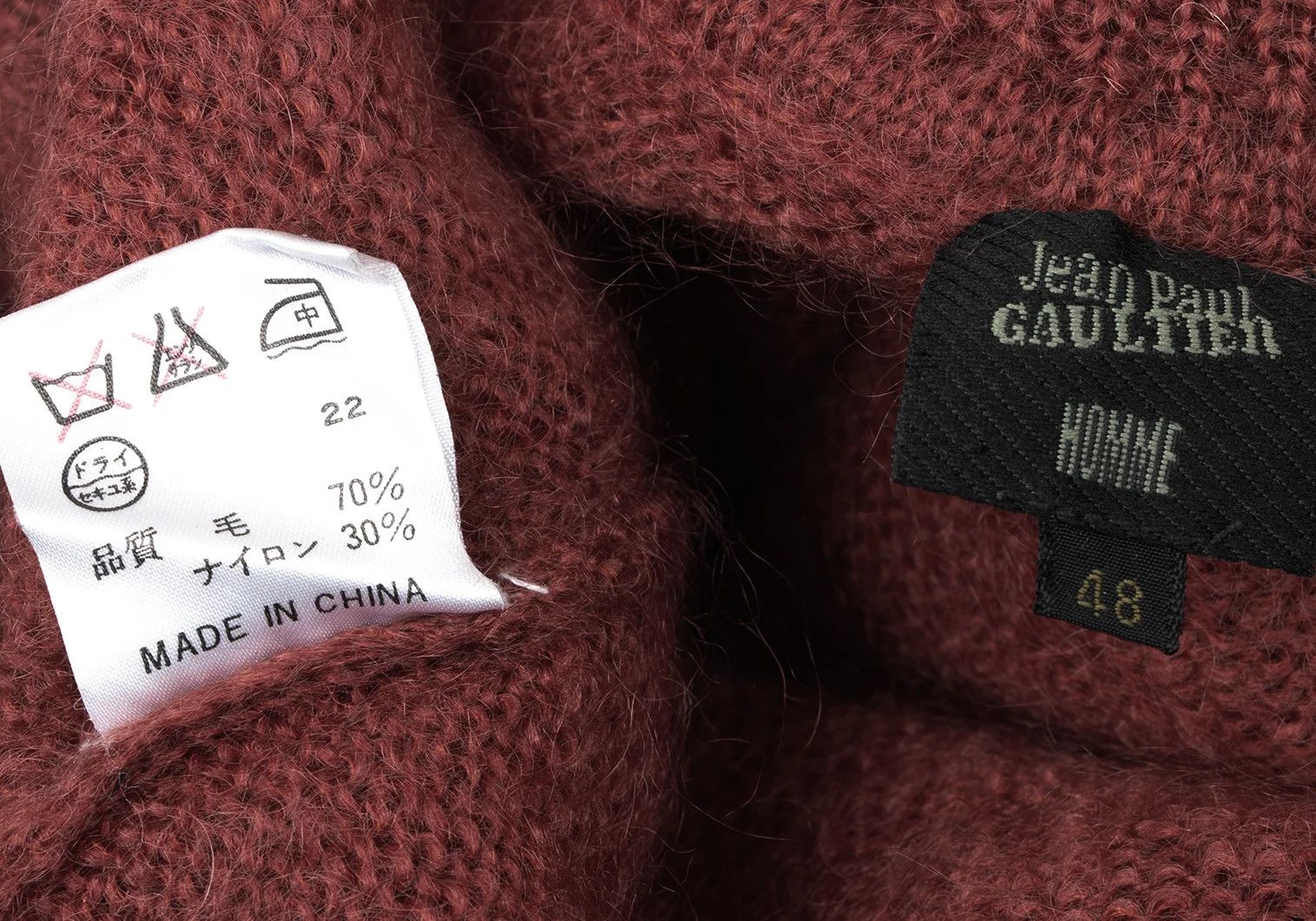 Jean Paul Gaultier Wool Blend Turtleneck Knit Sweater in Brick Size 48 Size US M / EU 48-50 / 2 - 12 Thumbnail