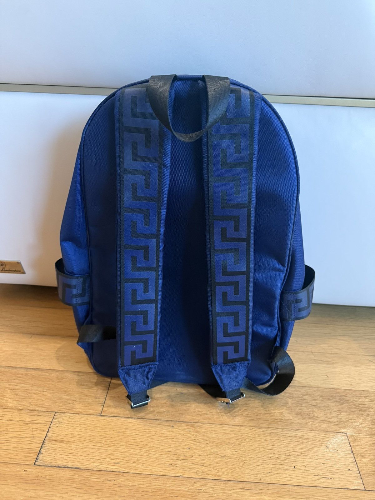Versace Versace Canvas Backpack Navy Blue Size ONE SIZE - 3 Thumbnail