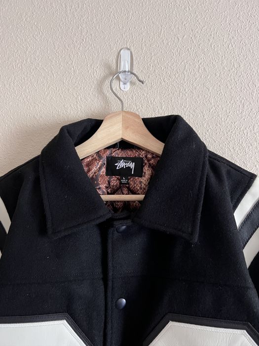 Stussy Stussy 80 Wool Varsity Jacket in Black | Grailed