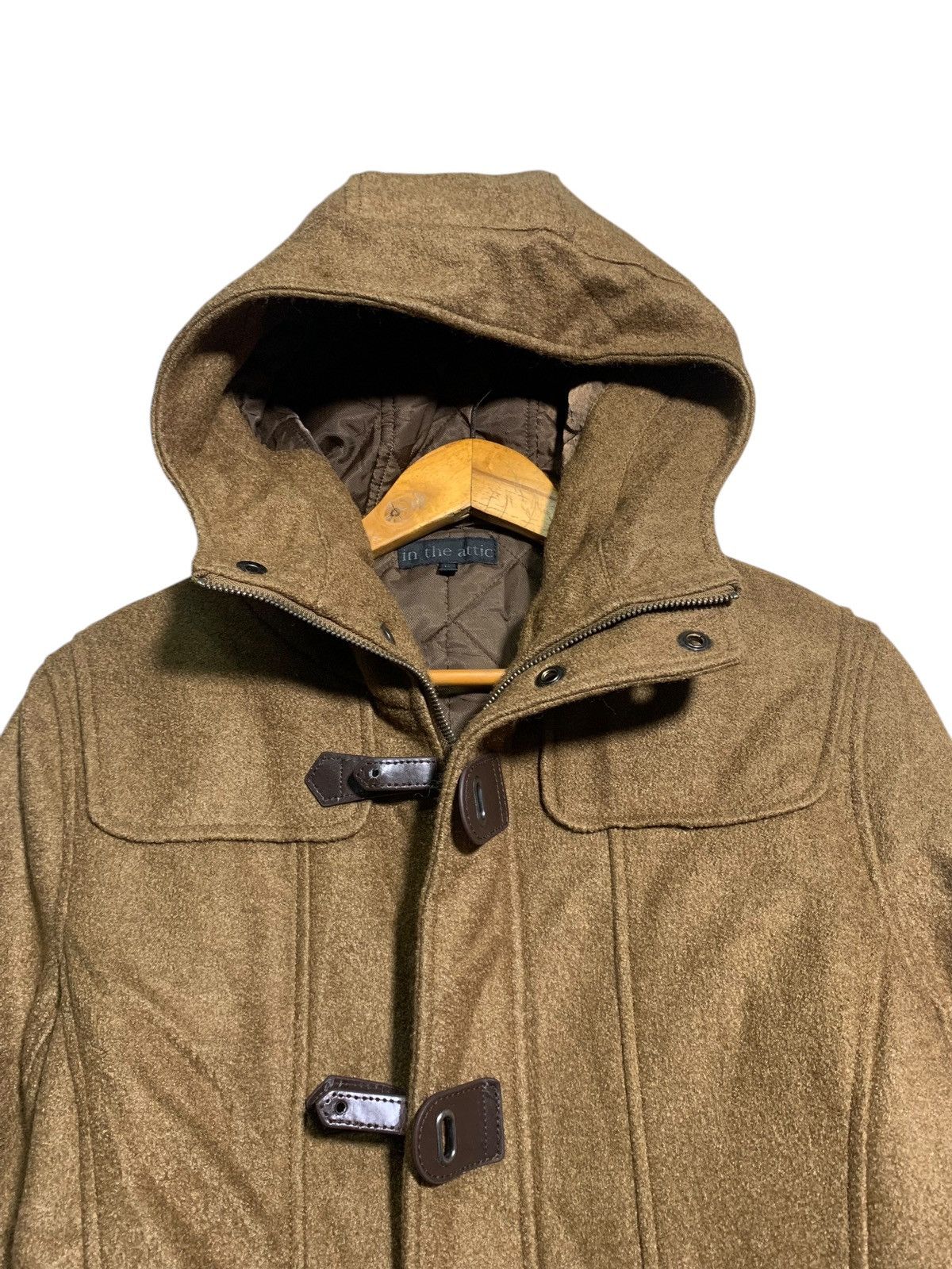 In The Attic 🔥IN THE ATTIC WOOL HOODIE JACKETS BROWN Size US L / EU 52-54 / 3 - 4 Thumbnail