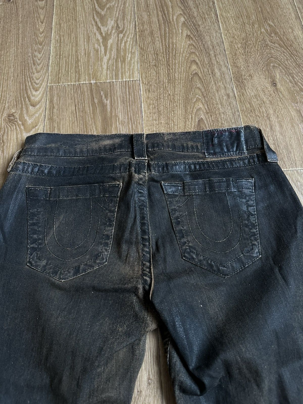 True Religion True Religion Waxed Faded Denim Jeans Size 29" - 2 Thumbnail
