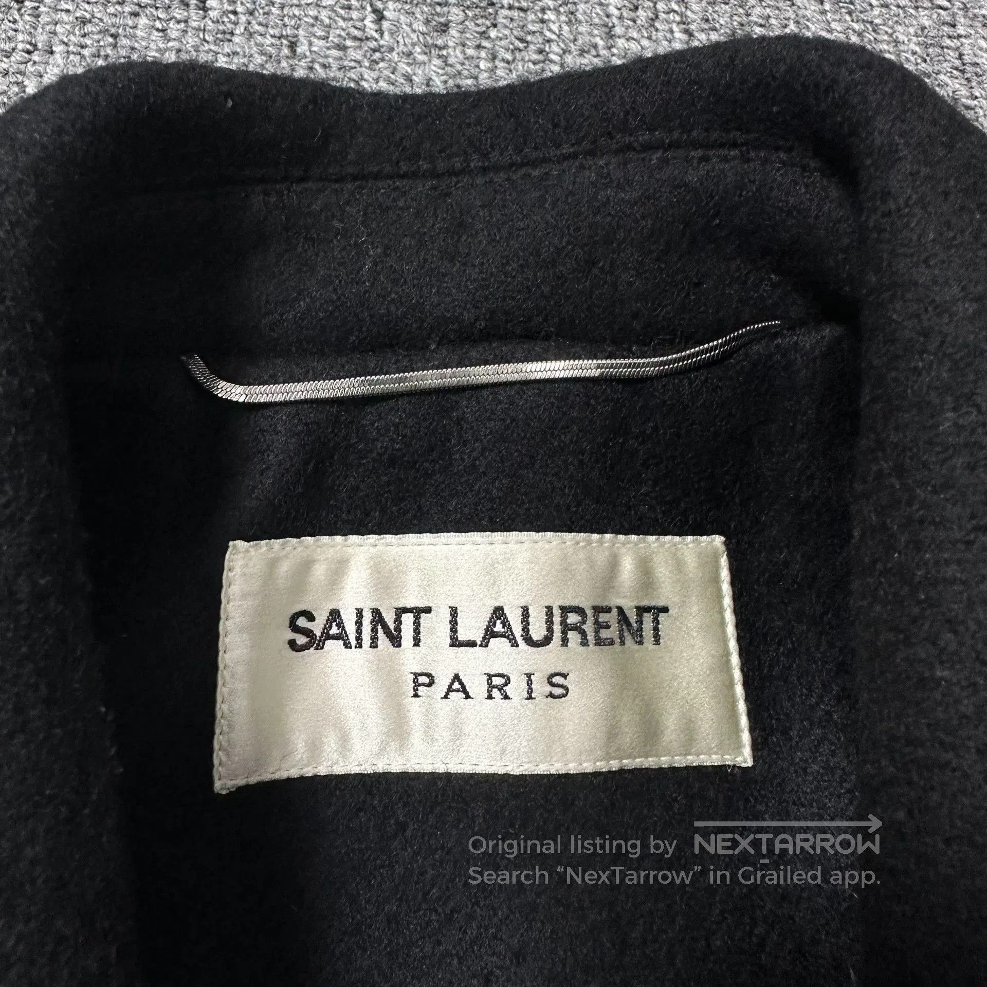 Saint Laurent Paris Saint Laurent Black Wool Double-Breasted Coat. Size US M / EU 48-50 / 2 - 7 Thumbnail