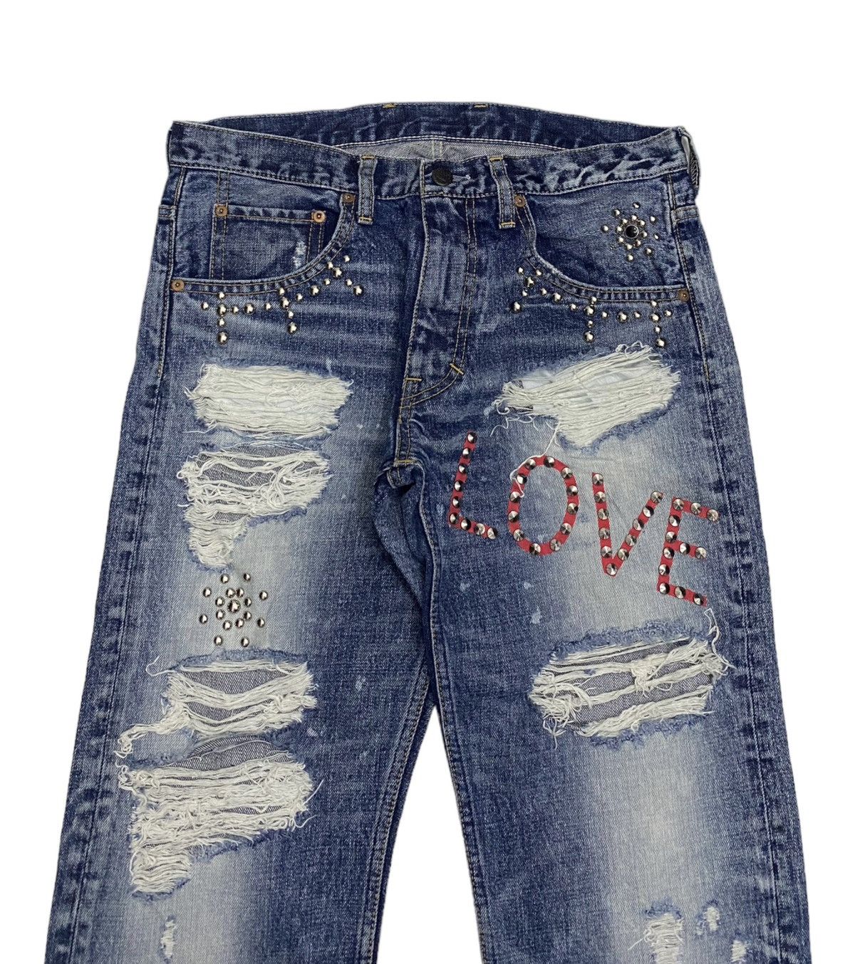Hysteric Glamour 🔥RNA INC PUNK STUDDED DISTRESS DENIM UNDERCOVER STYLE JEAN Size US 32 / EU 48 - 6 Thumbnail