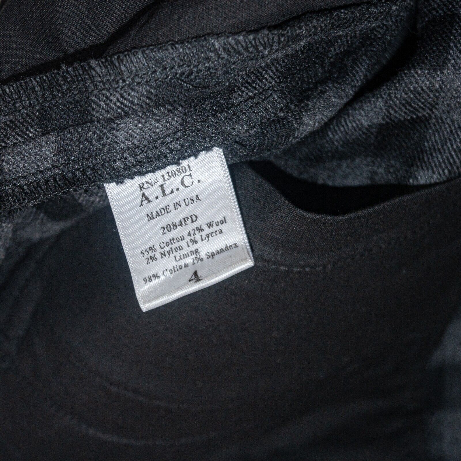 A.L.C. A.L.C Cotton Wool Checker Dress Pants in Gray Black 4 Size 27" / US 4 / IT 40 - 6 Thumbnail