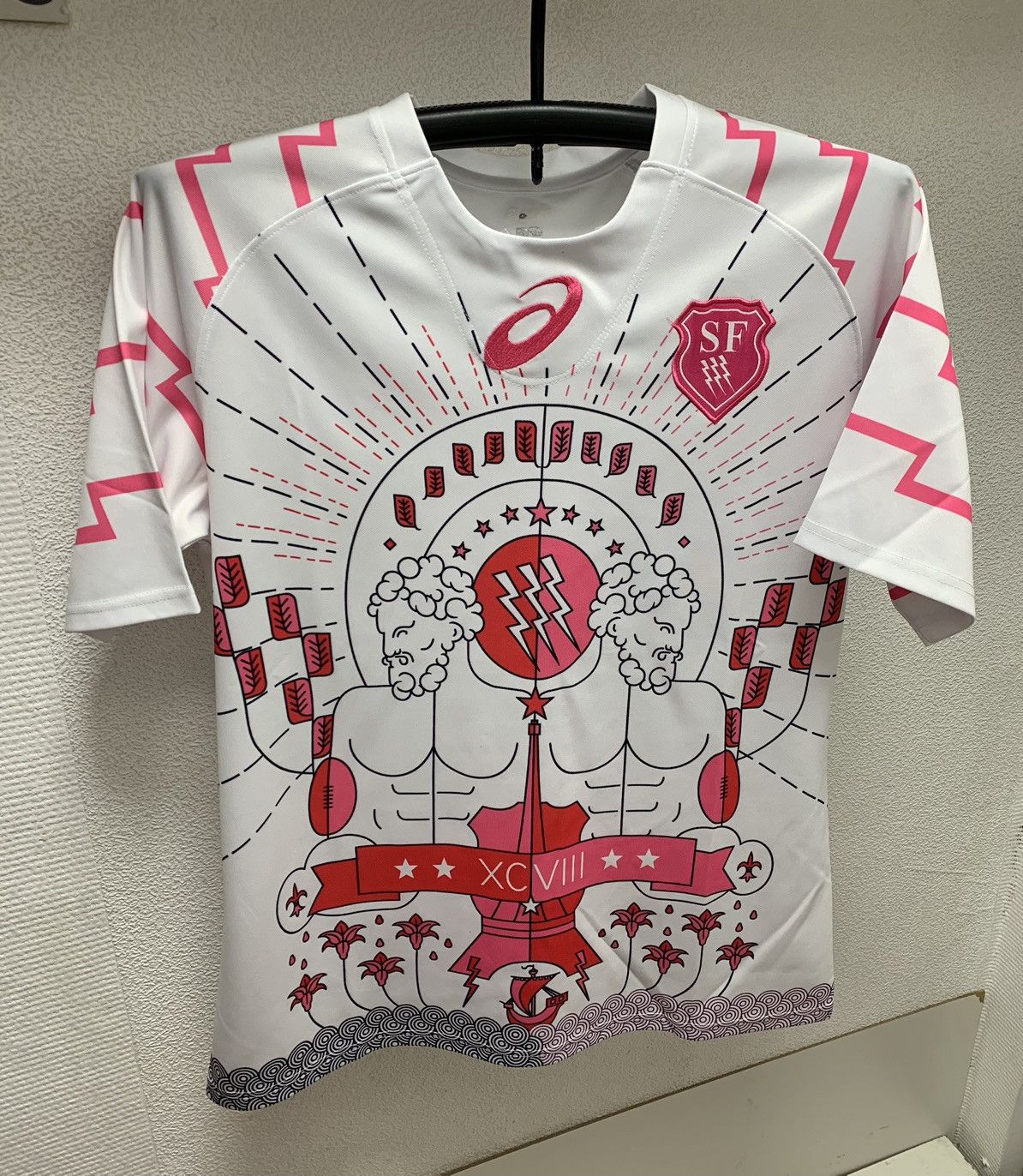 SF Paris ASICS vintGe rare soccer jersey L-Xl XCVIII