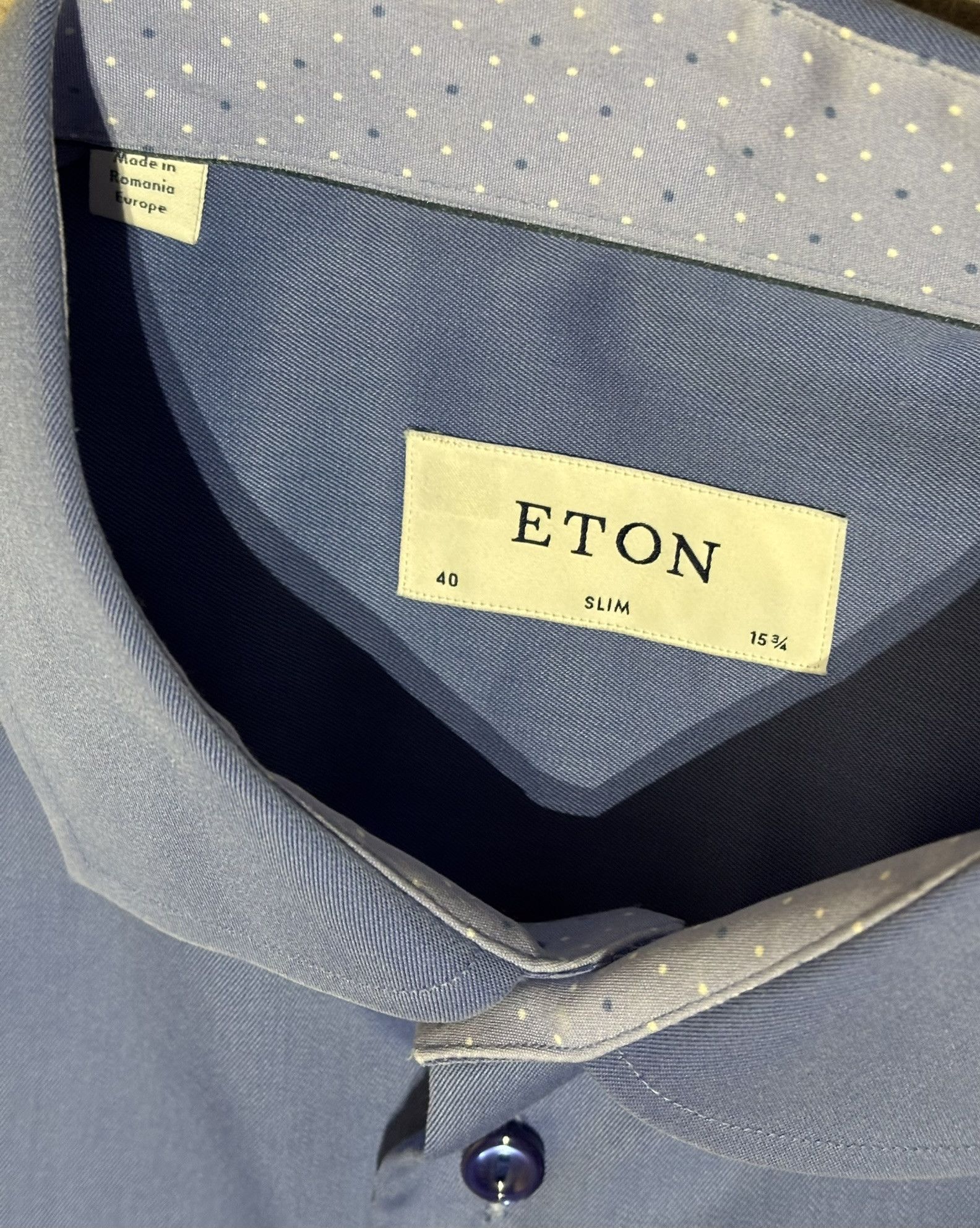 Eton Eton Slim Blue Shirt Size 40 Size US M / EU 48-50 / 2 - 10 Thumbnail