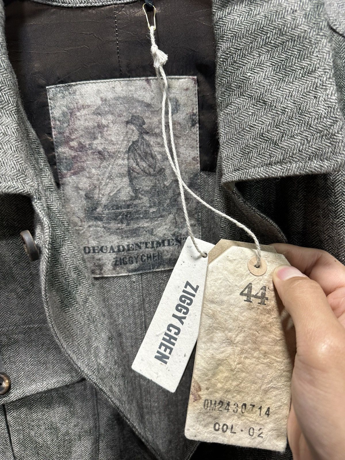 Ziggy Chen Grey Wool Floral Overshirt Size US S / EU 44-46 / 1 - 3 Thumbnail