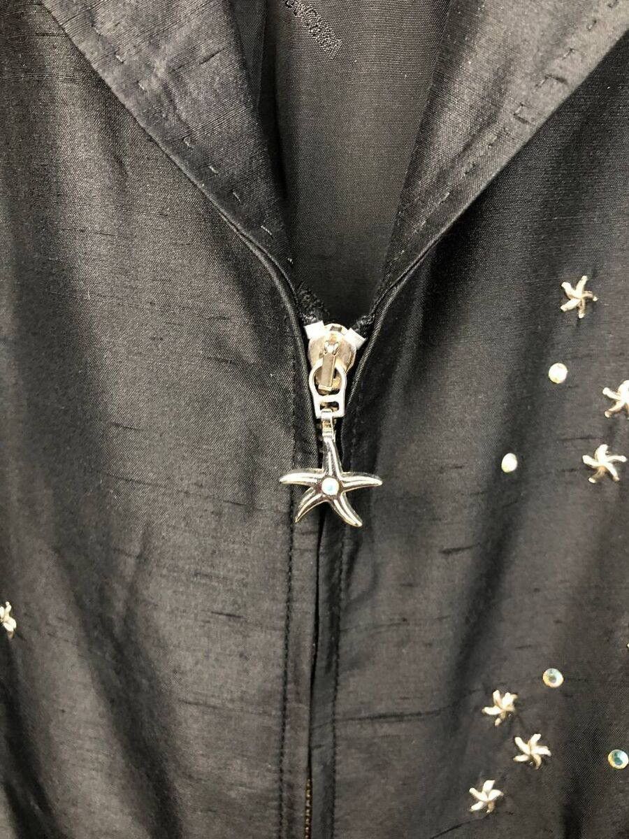 Versace Jeans Couture Versace Women Black Zip Star Blazer Size 32/46 Size XXS / US 00 / IT 34 - 5 Thumbnail