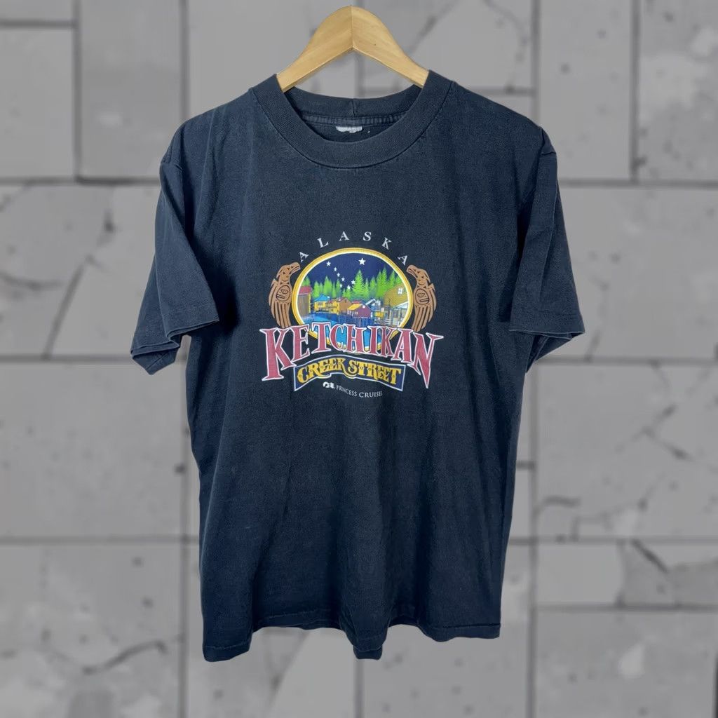 Vintage VINTAGE Princess Cruises Graphic Tee Shirt Mens L Black Alaska Ketchikan Creek Street Princess Cruises Graphic Tee Mens L Size US L / EU 52-54 / 3 - 1 Thumbnail