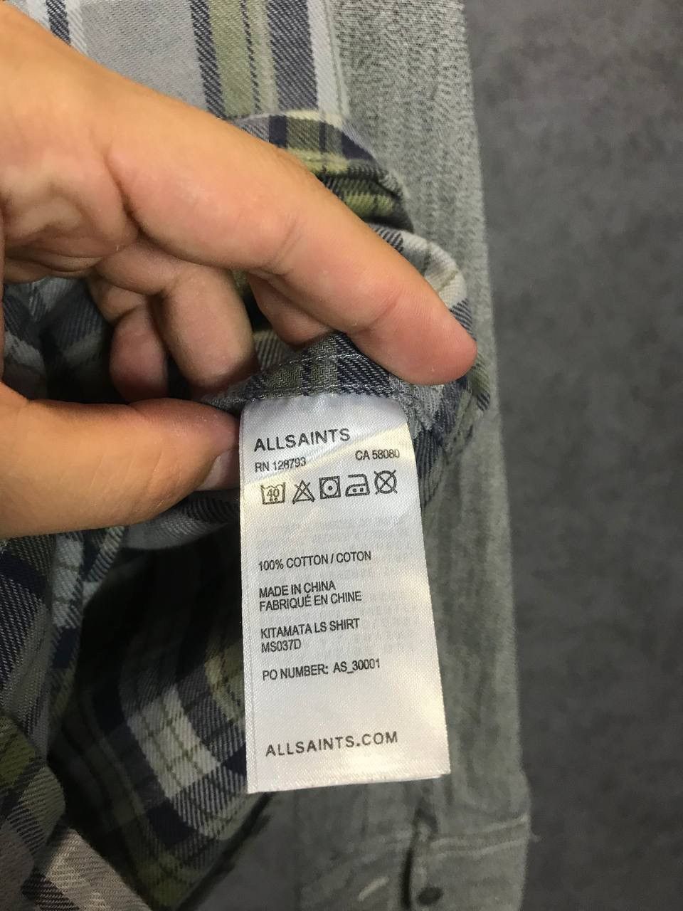 Allsaints Allsaints vintage designer flannel shirt Size US S / EU 44-46 / 1 - 5 Thumbnail