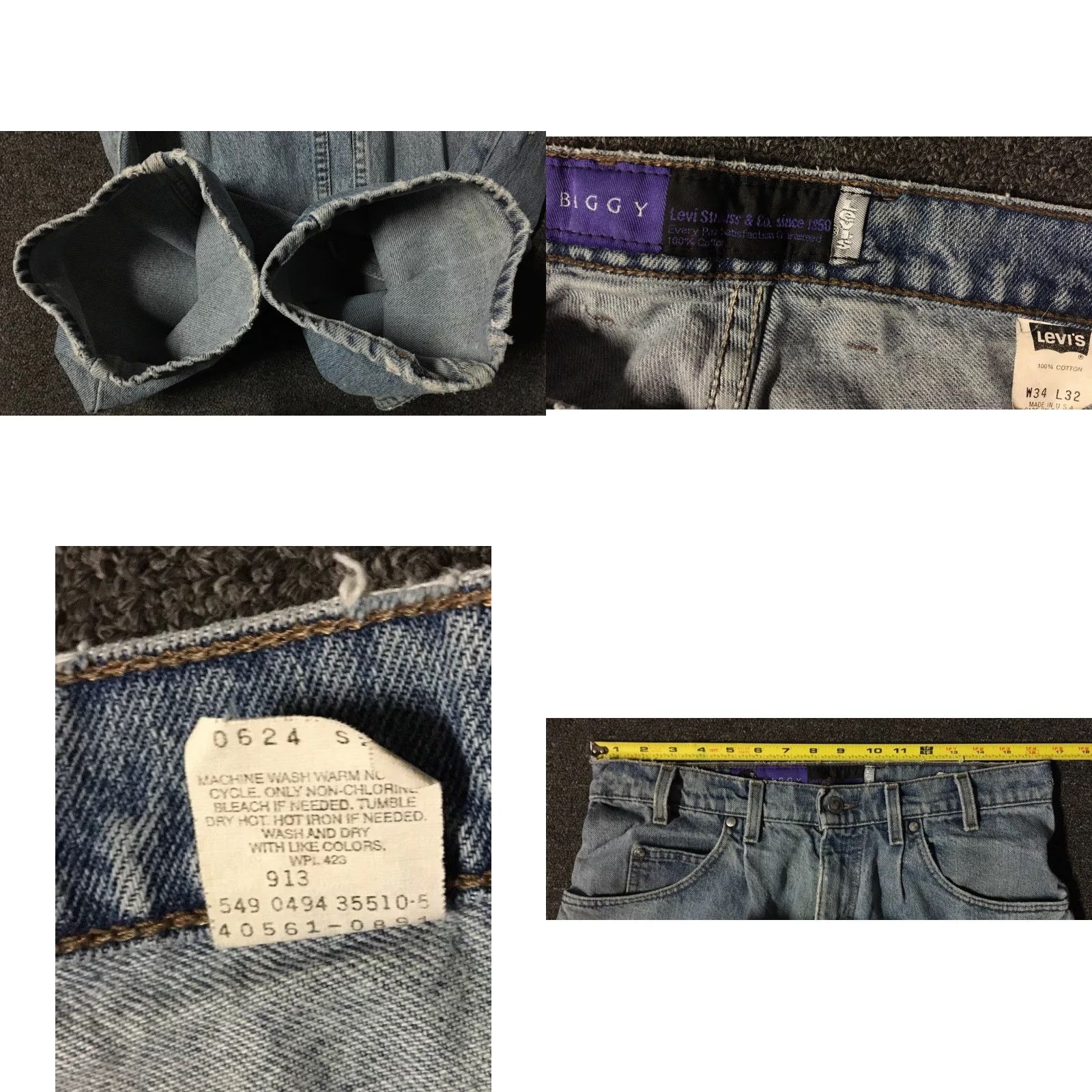 Levi's VINTAGE Levi's 500 Jeans Men Distressed Baggy 34 Denim Blue 90s Grunge Skater USA Rock/Retro/Thrashed Modern Style Size US 34 / EU 50 - 10 Thumbnail