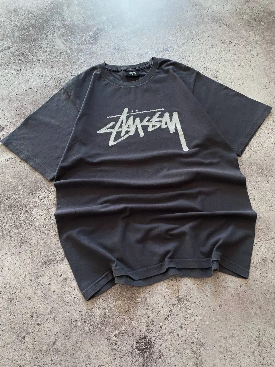 Stussy STUSSY BASIC LOGO WASHED GREY T SHIRT Size US S / EU 44-46 / 1 - 3 Thumbnail