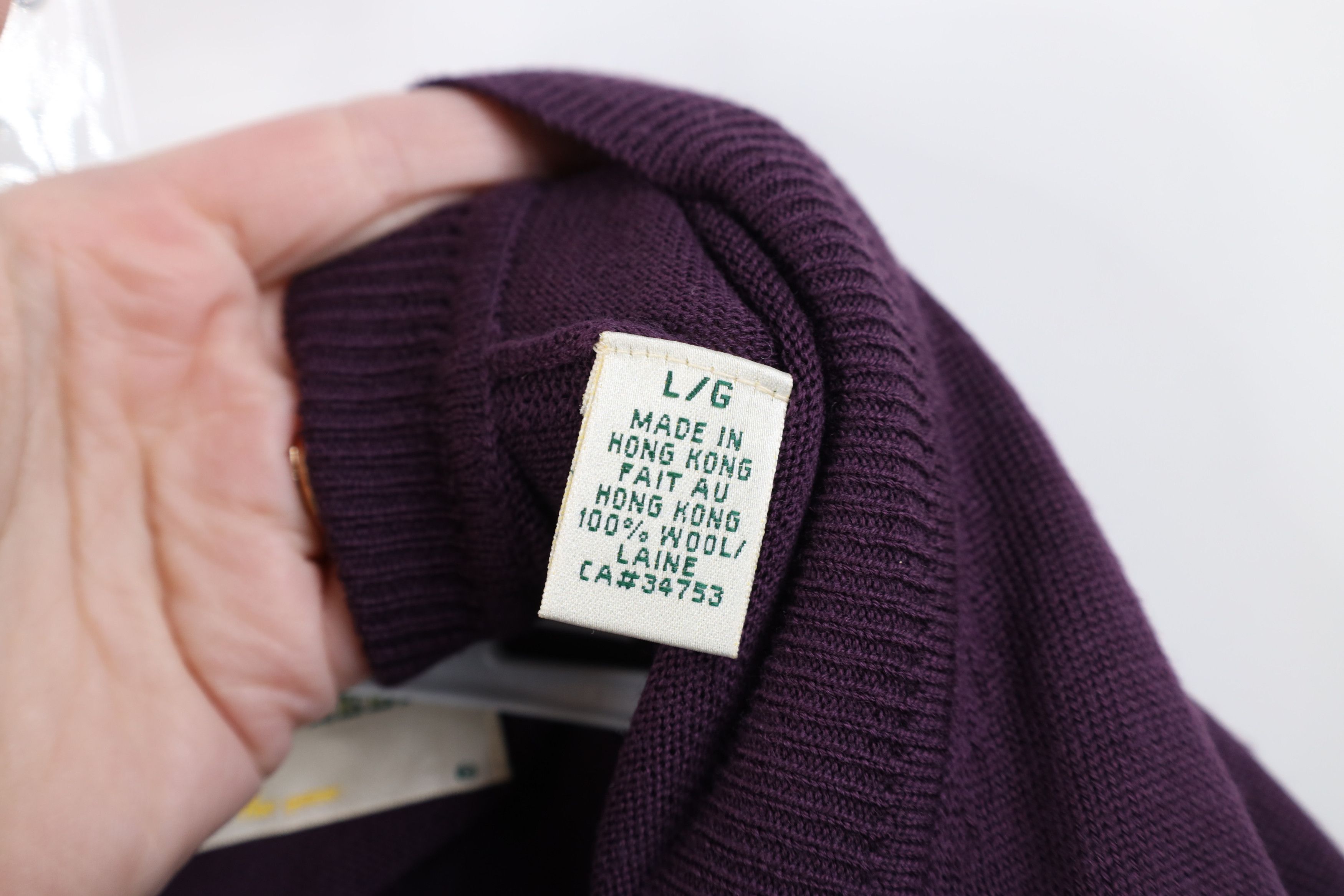 Vintage Vintage 90s Streetwear Wool Knit V-Neck Sweater Vest Purple Size US L / EU 52-54 / 3 - 5 Thumbnail