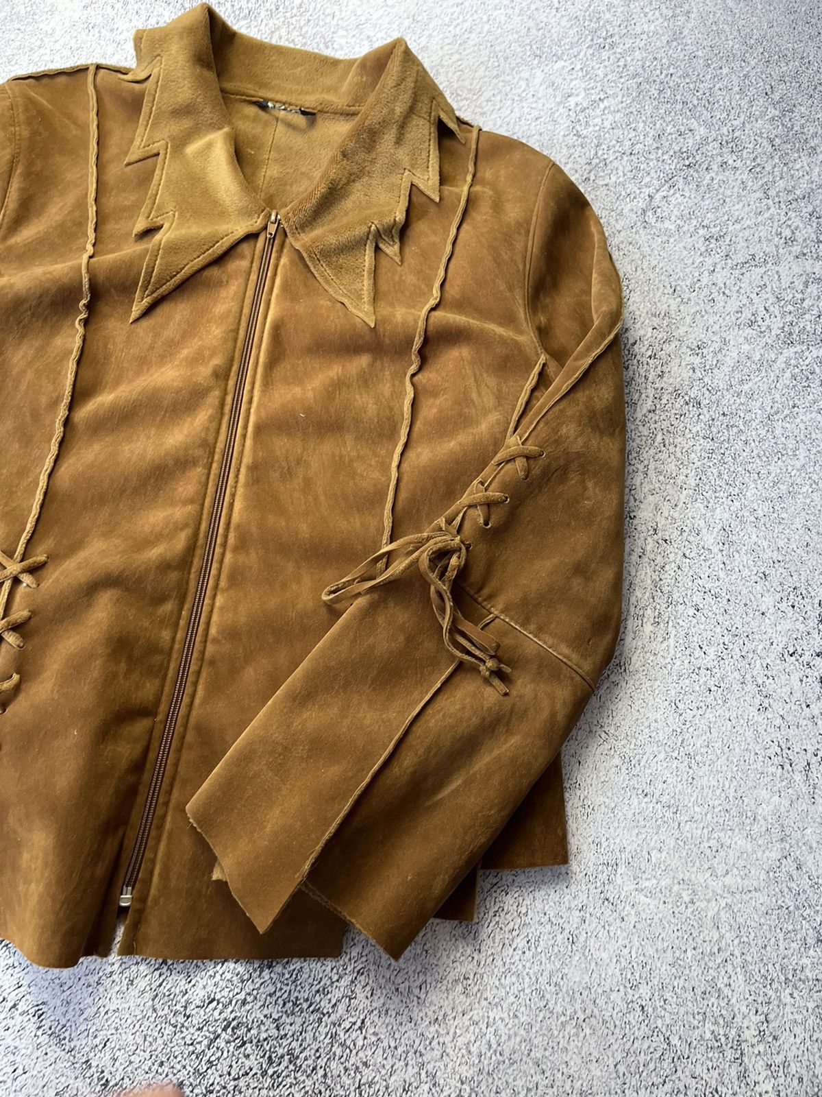 Japanese Brand Vintage Fringed Leather Suede Cowboy Western Jacket Size L / US 10 / IT 46 - 15 Thumbnail