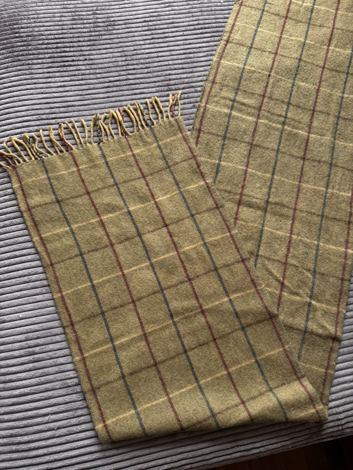 Burberry Vintage 90s Burberrys Cashmere Nova Check Rare Scarf Big Size ONE SIZE - 3 Thumbnail