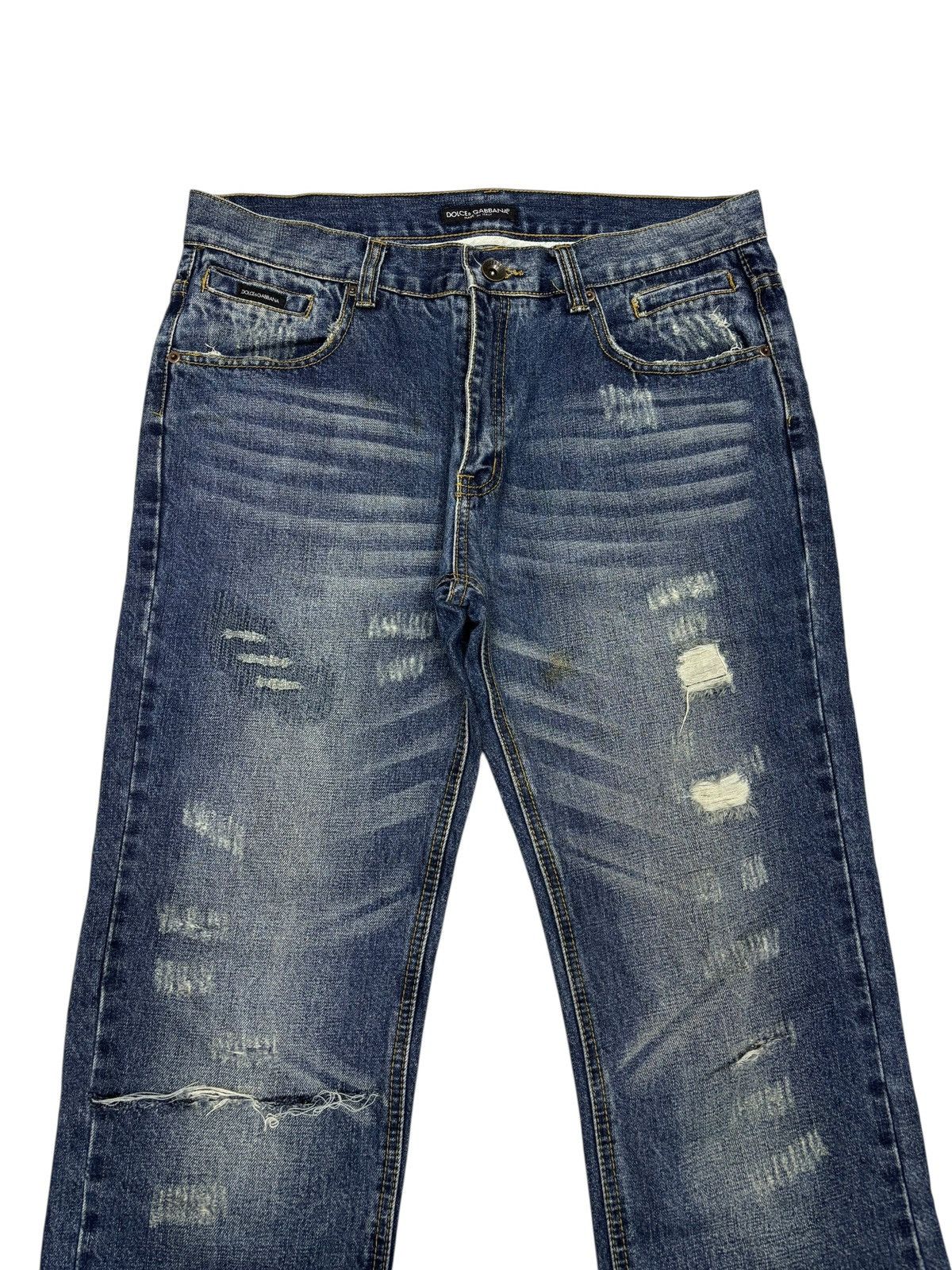 Dolce & Gabbana Dolce & Gabbana 🇮🇹 Distressed ZigZag Denim Jeans Rare Size US 36 / EU 52 - 5 Thumbnail