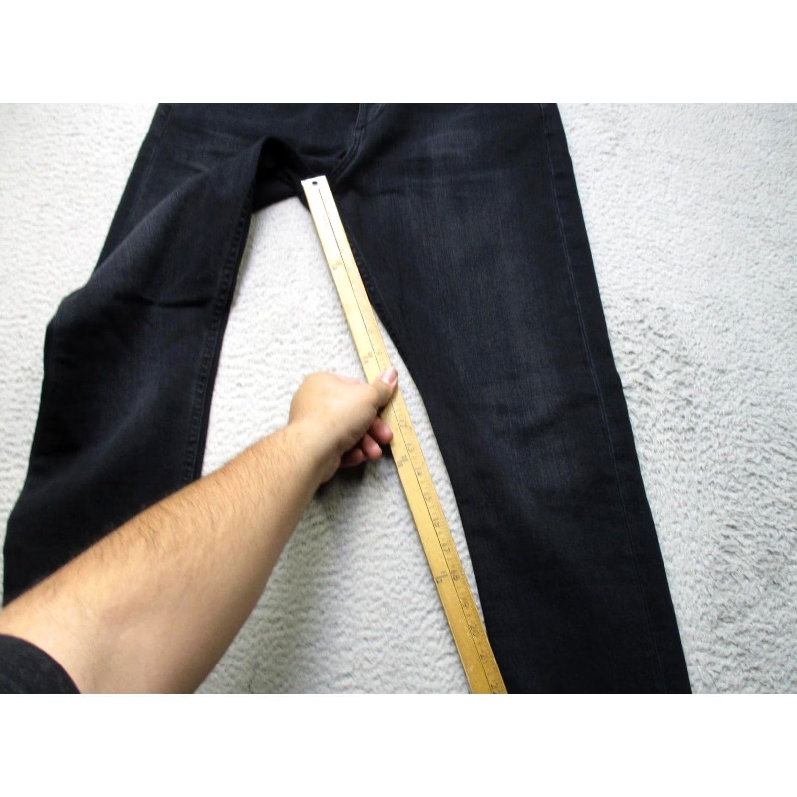 Rag & Bone rag & bone New York Jeans Mens 34x32 Black Skinny Fit Button Fly Stretch Denim Size US 34 / EU 50 - 6 Thumbnail